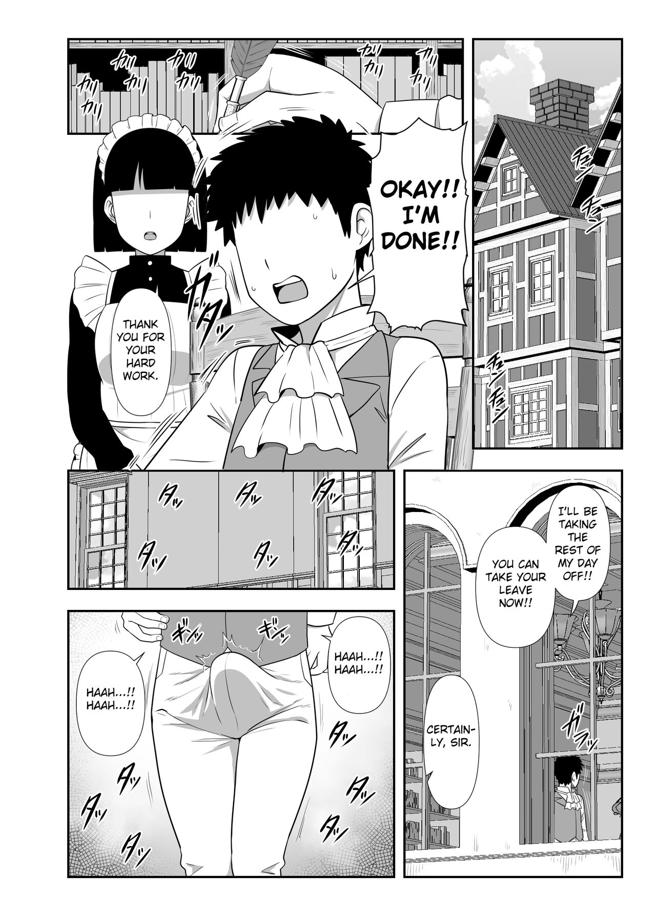 [Nacchuushou (Amazon)]Bou-chama Sakusei no Jikan desu. | It's Milking Time, Young Master[English] [Digital] Page 27