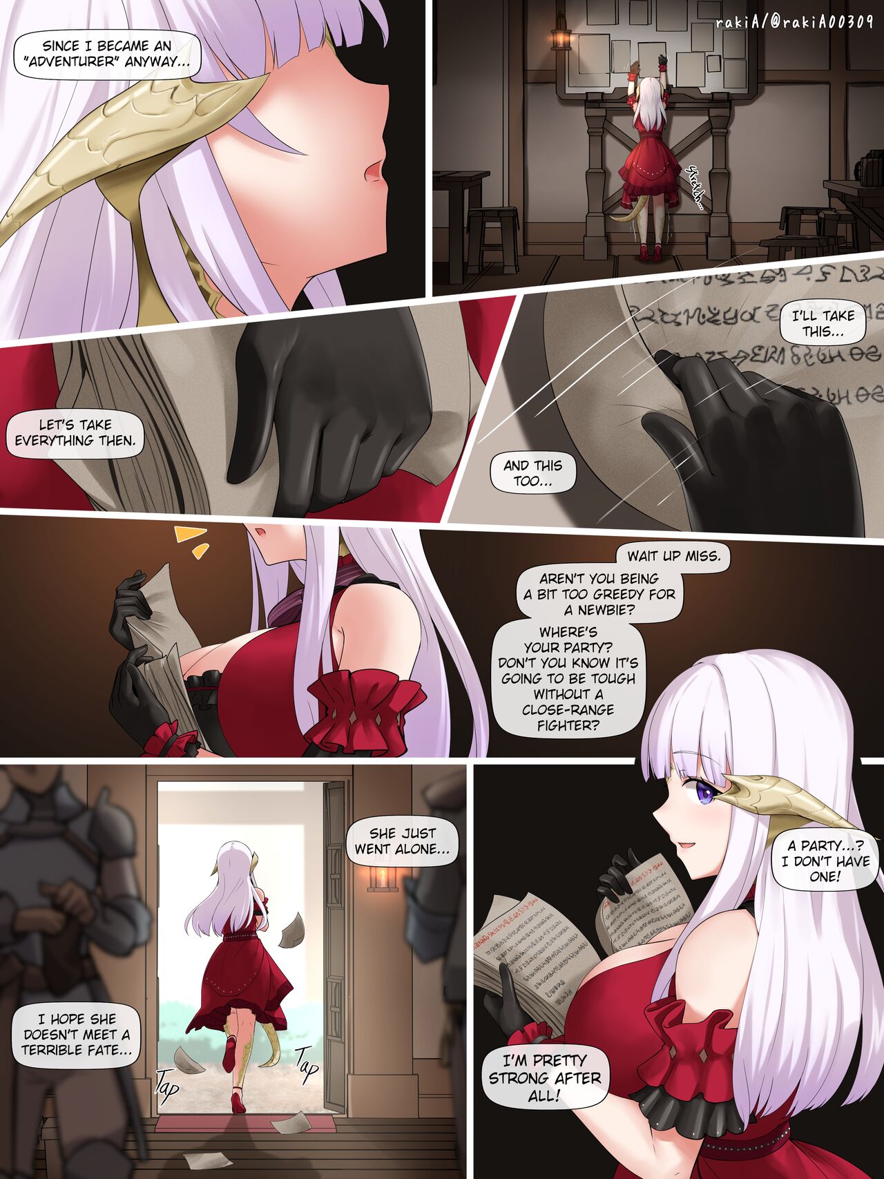 [rakiA]Lilith-chan (OC) ga Fantasy-fuu Sekai de Boukensha Gokko | Lilith-chan (OC) as an Adventurer in a Fantasy-Like World[English] Page 1