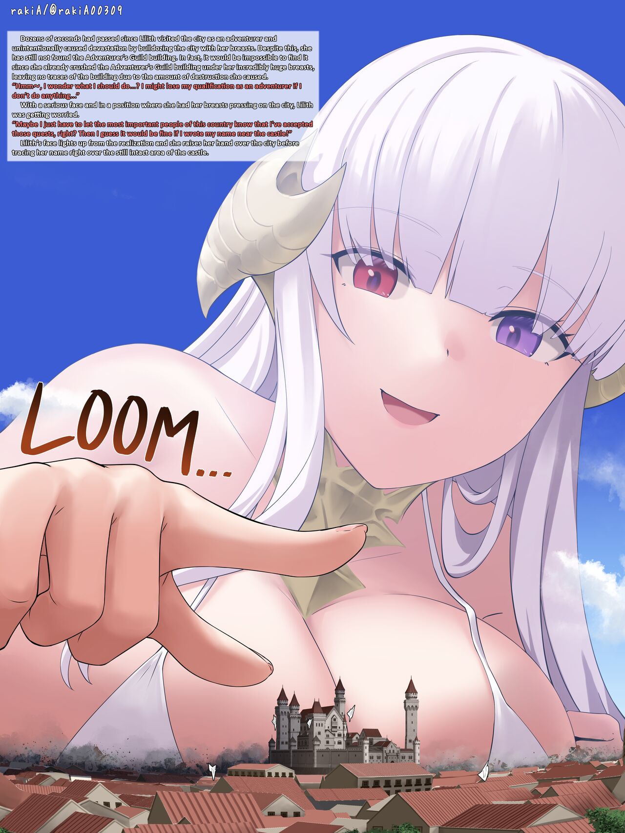 [rakiA]Lilith-chan (OC) ga Fantasy-fuu Sekai de Boukensha Gokko | Lilith-chan (OC) as an Adventurer in a Fantasy-Like World[English] Page 4