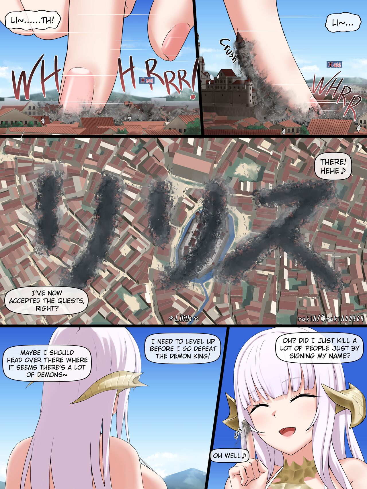 [rakiA]Lilith-chan (OC) ga Fantasy-fuu Sekai de Boukensha Gokko | Lilith-chan (OC) as an Adventurer in a Fantasy-Like World[English] Page 5
