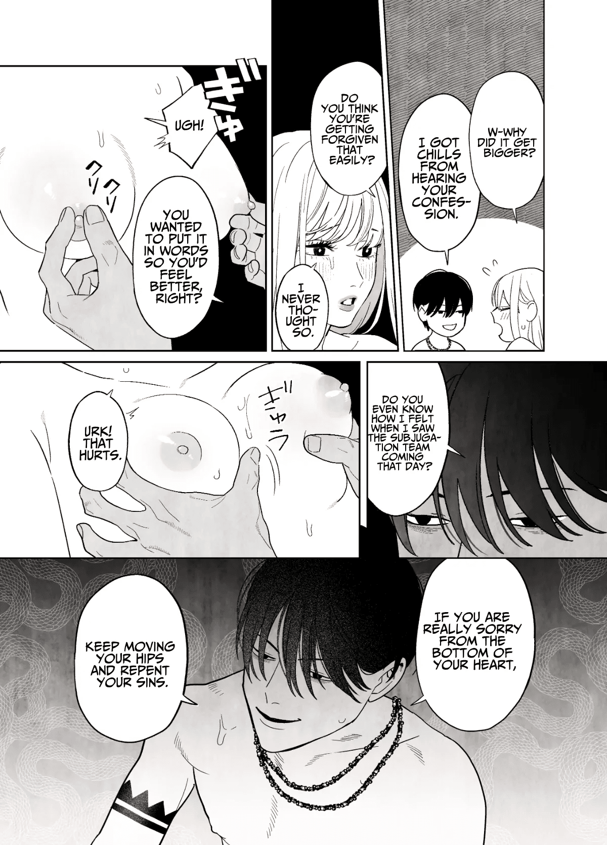 [Green Onion Bun (Jinmen Shijimi)]Tsumi wo Okashita Shuudou Onna wa Orochi no Mamono ni Zange suru | Sinful Nun Pays Penitence To The Serpent[English] [Guarana Translations] Page 47