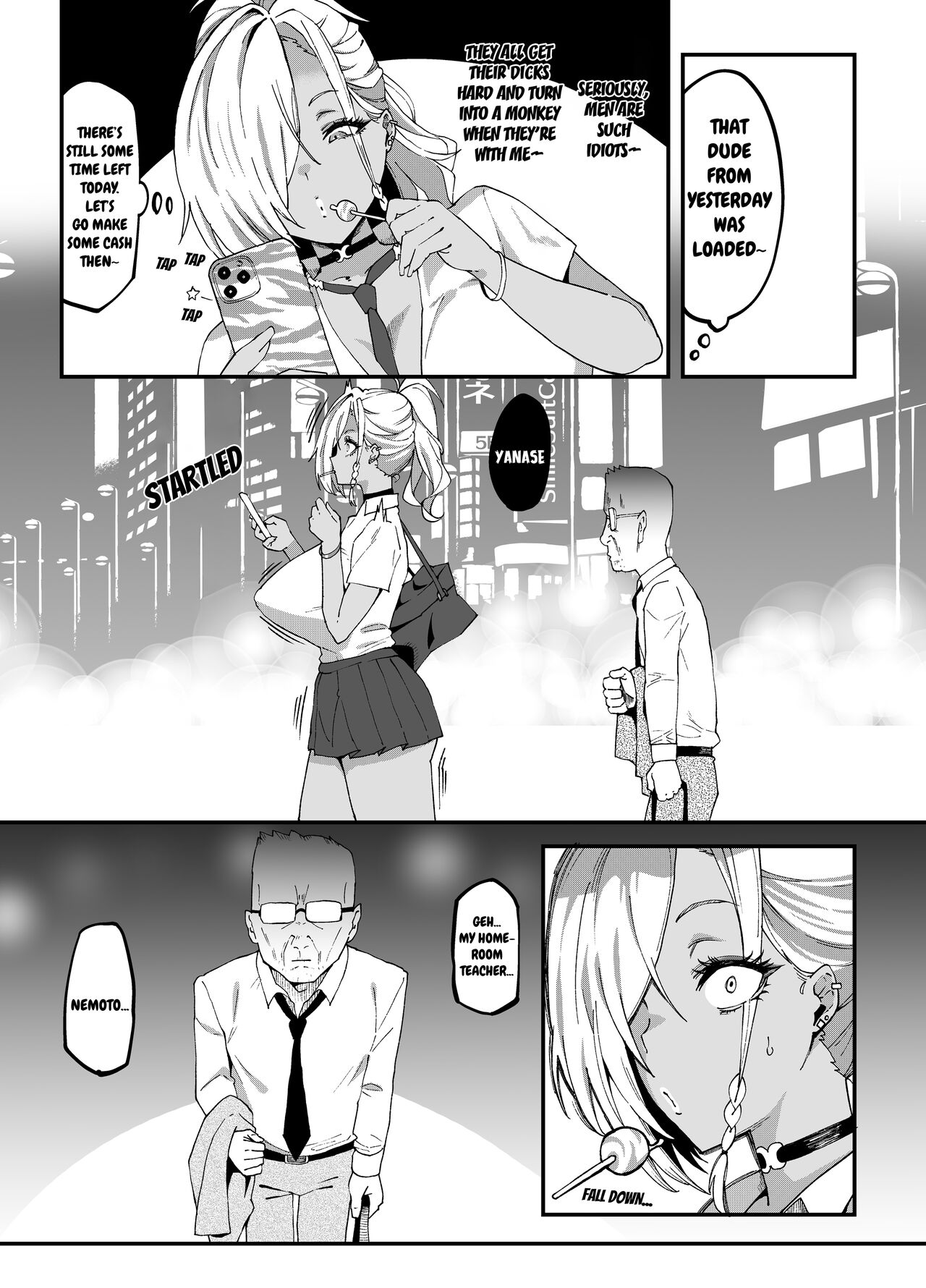 [SHAY-CONE (Poccora)]Mucchiri Dekkai Tsuyo Tsuyo Bitch Gal o Wakaraseru | Making the Tall Plump Tough Bitch Gal understand her Place[English] [CarlJPTL] Page 8