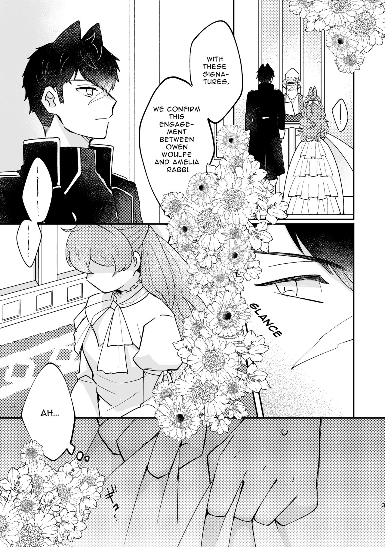 [Uwoichiba (Sabakan)]Usagi Reijou to Ookami Reisoku (Zenpen) | Omega Rabbit and Alpha Wolf(First Part) [English] [Bean Works] [Digital] Page 2