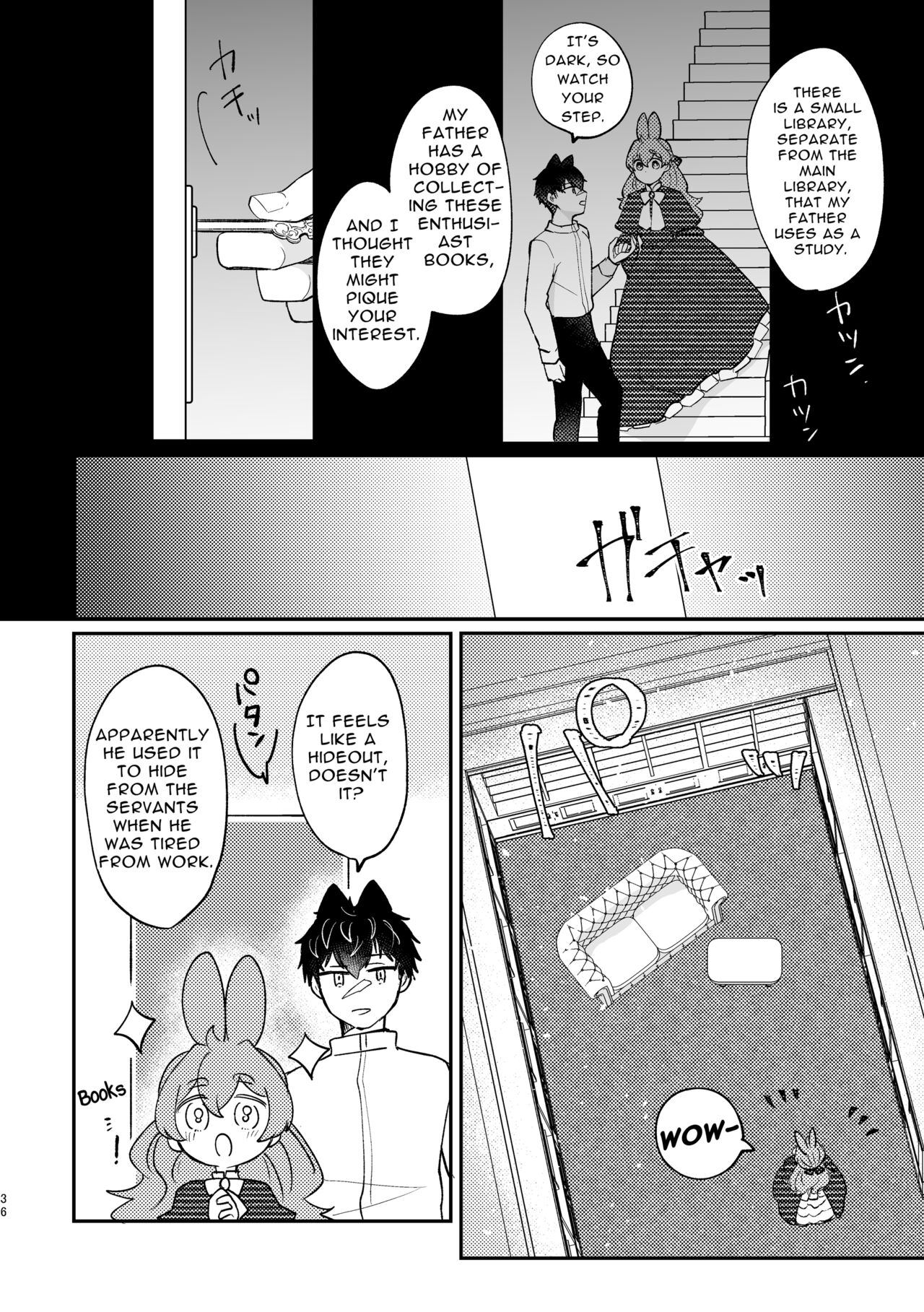 [Uwoichiba (Sabakan)]Usagi Reijou to Ookami Reisoku (Zenpen) | Omega Rabbit and Alpha Wolf(First Part) [English] [Bean Works] [Digital] Page 35