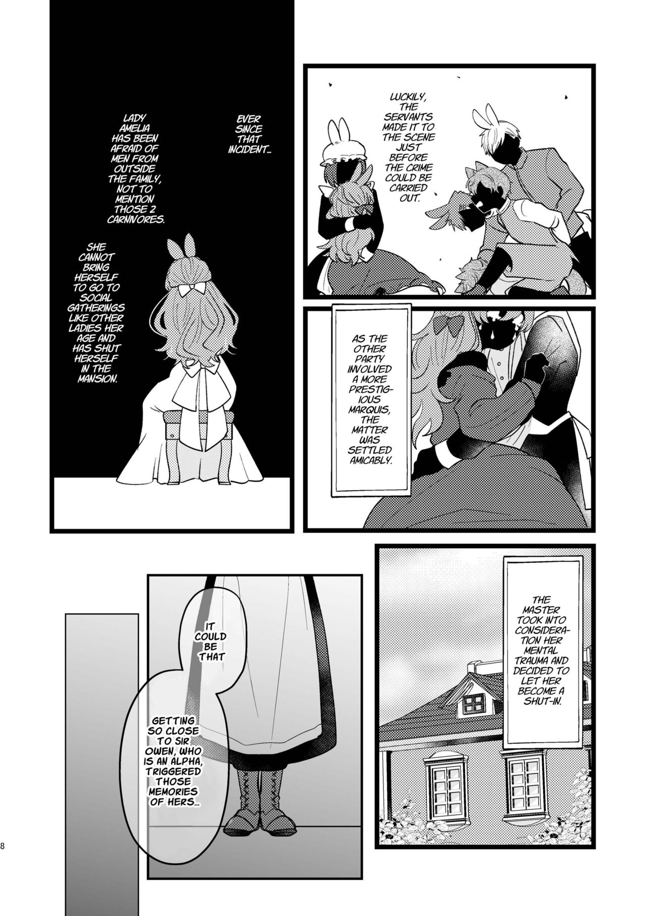 [Uwoichiba (Sabakan)]Usagi Reijou to Ookami Reisoku (Kouhen) | Omega Rabbit and Alpha Wolf(Second Part) [English] [星ニール] [Digital] Page 8