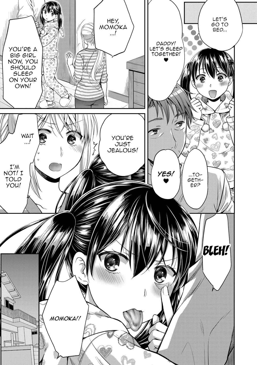 [Harusawa]Nisemono Kazoku - Gifu ni Ochite Iku Musume | Daughter Falling Into Stepfather Ch.1-2[English] {Doujins.com} [Digital] Page 10