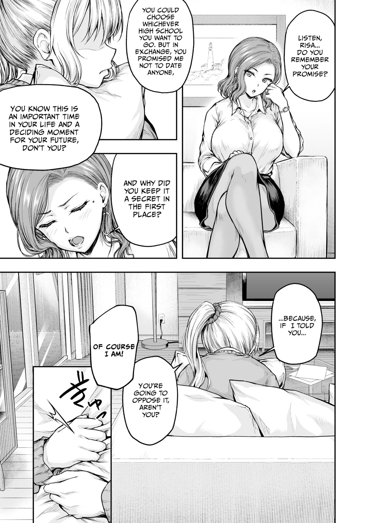 [Sazareito (Ohnaka Ito)]Mama ga Muchuu na Musume no Kareshi 1 - Kono Chinpo wa Kyouikujou Yoroshikunai node Mama ga Shori Shimasu.[English] [Vivid Rabbit Translation] [Digital] Page 18