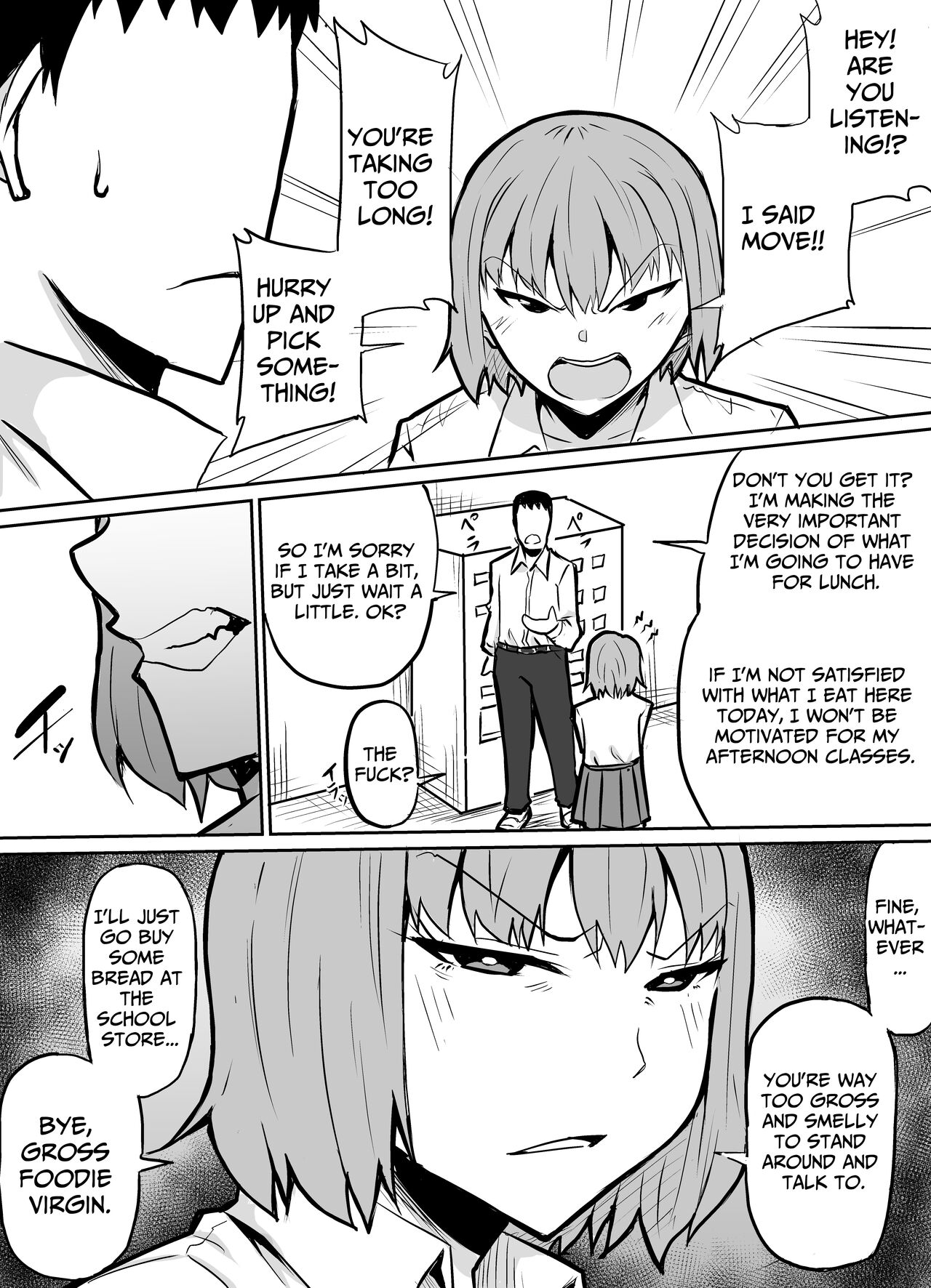 [Kinukazu Koubou (Kinuzuka Kazuki)]Tonari no Class no Namaiki Joshi o Wakaraseru Hanashi | I'll Teach That Insolent Bitch In The Other Class A Lesson[English] [Penguin Piper] Page 4