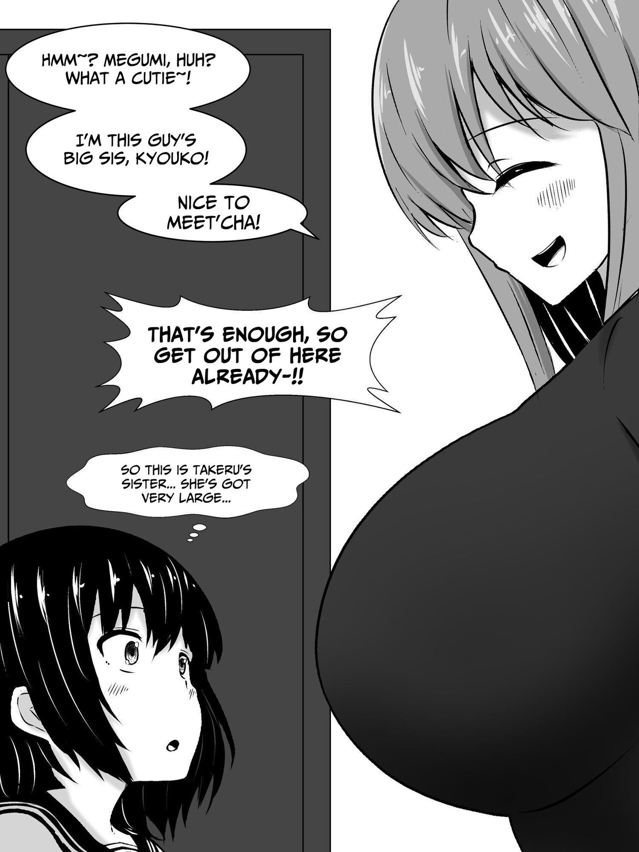 [Sazameki Dori (Sazameki)]Ore no Jiman no Kanojo ga, Chinchin Dekai Ore no Nee-chan ni Netorareta!? | My Amazing Girlfriend Was Cucked From Me By My Big Dick Sister!?[English] [Kusanuu] Page 11