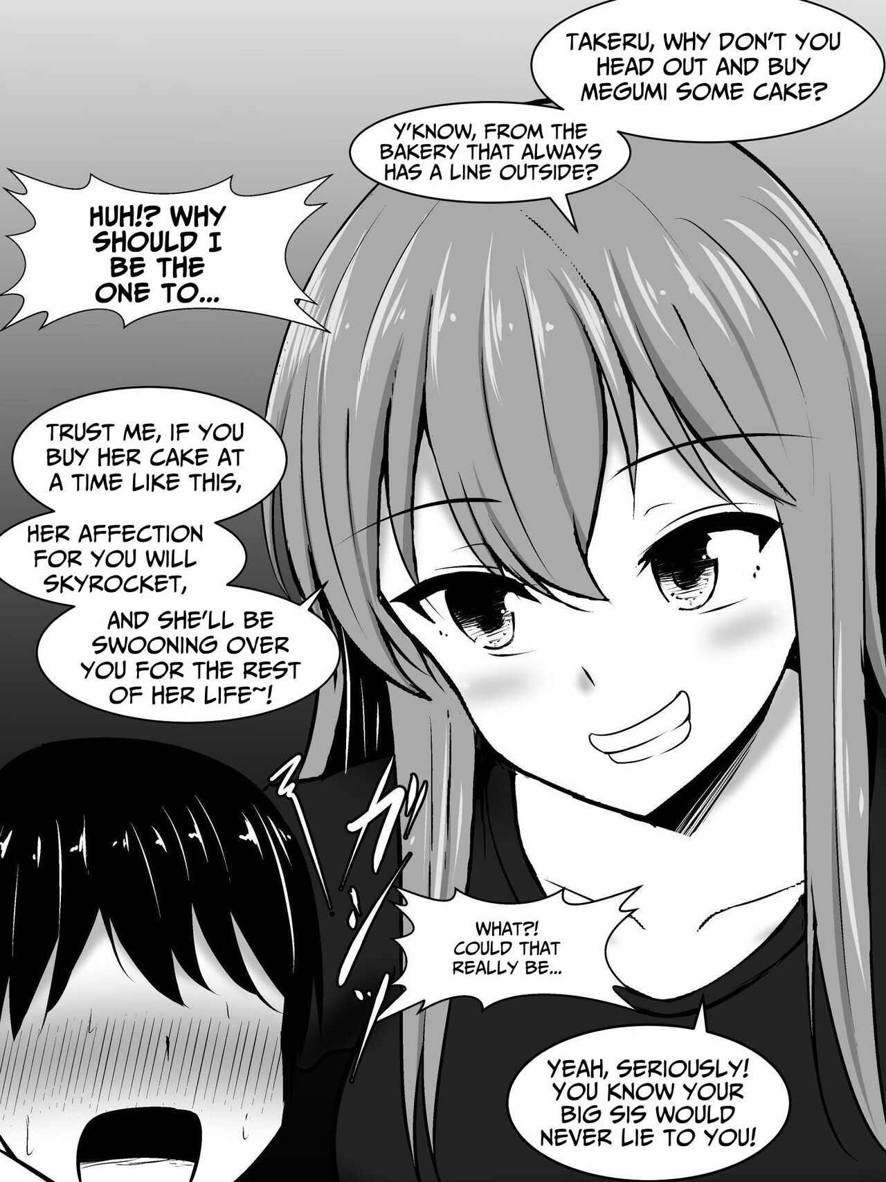 [Sazameki Dori (Sazameki)]Ore no Jiman no Kanojo ga, Chinchin Dekai Ore no Nee-chan ni Netorareta!? | My Amazing Girlfriend Was Cucked From Me By My Big Dick Sister!?[English] [Kusanuu] Page 12