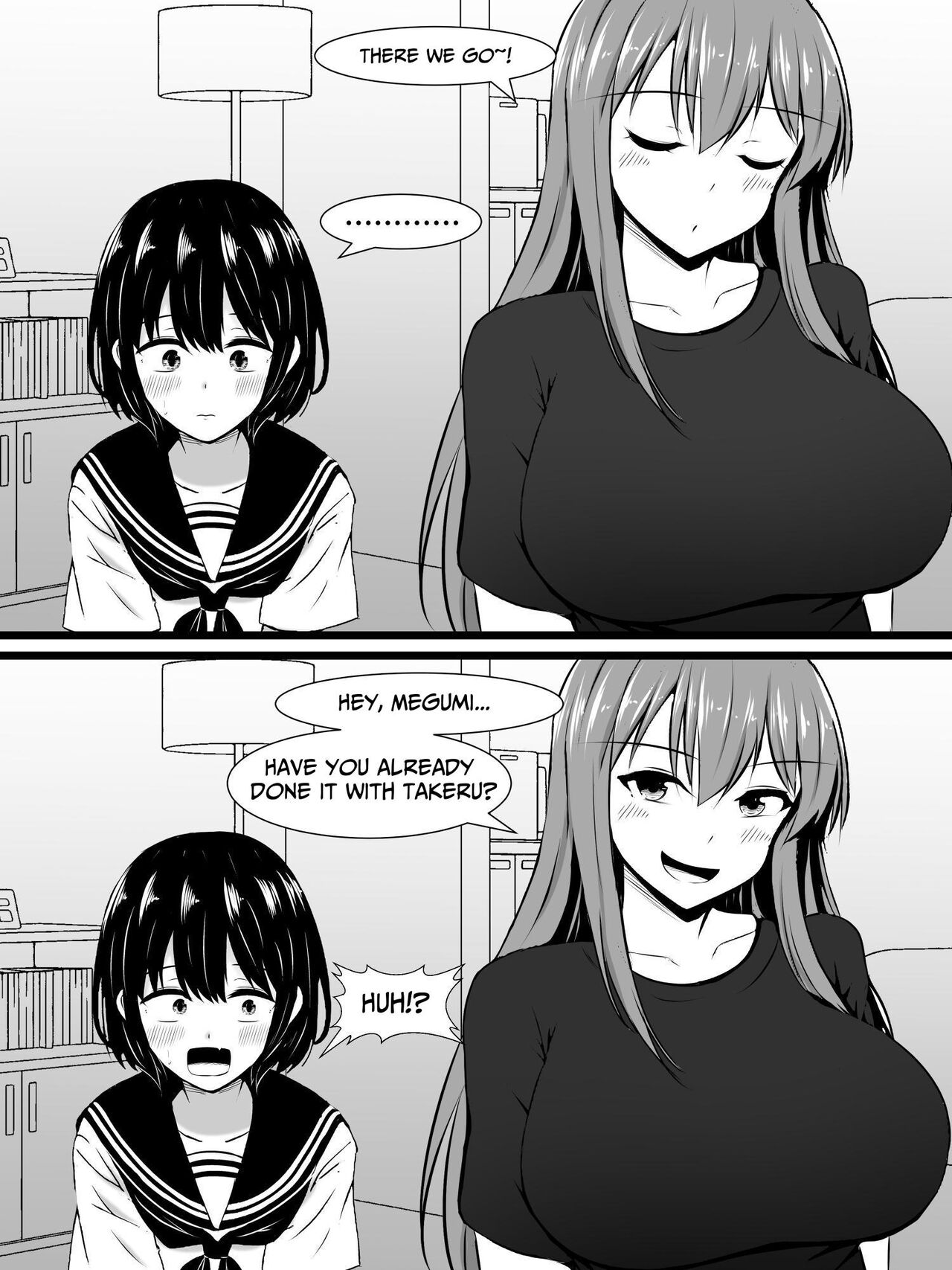 [Sazameki Dori (Sazameki)]Ore no Jiman no Kanojo ga, Chinchin Dekai Ore no Nee-chan ni Netorareta!? | My Amazing Girlfriend Was Cucked From Me By My Big Dick Sister!?[English] [Kusanuu] Page 15