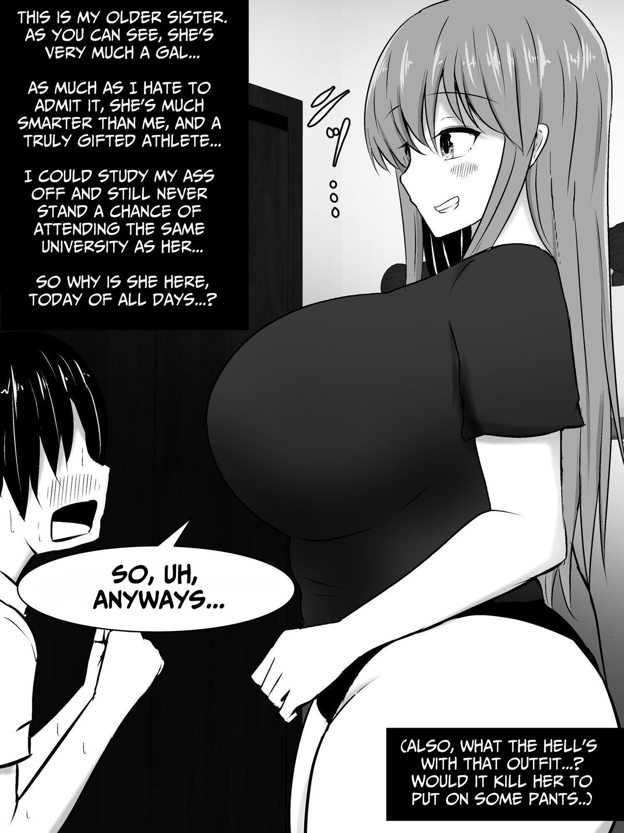 [Sazameki Dori (Sazameki)]Ore no Jiman no Kanojo ga, Chinchin Dekai Ore no Nee-chan ni Netorareta!? | My Amazing Girlfriend Was Cucked From Me By My Big Dick Sister!?[English] [Kusanuu] Page 8