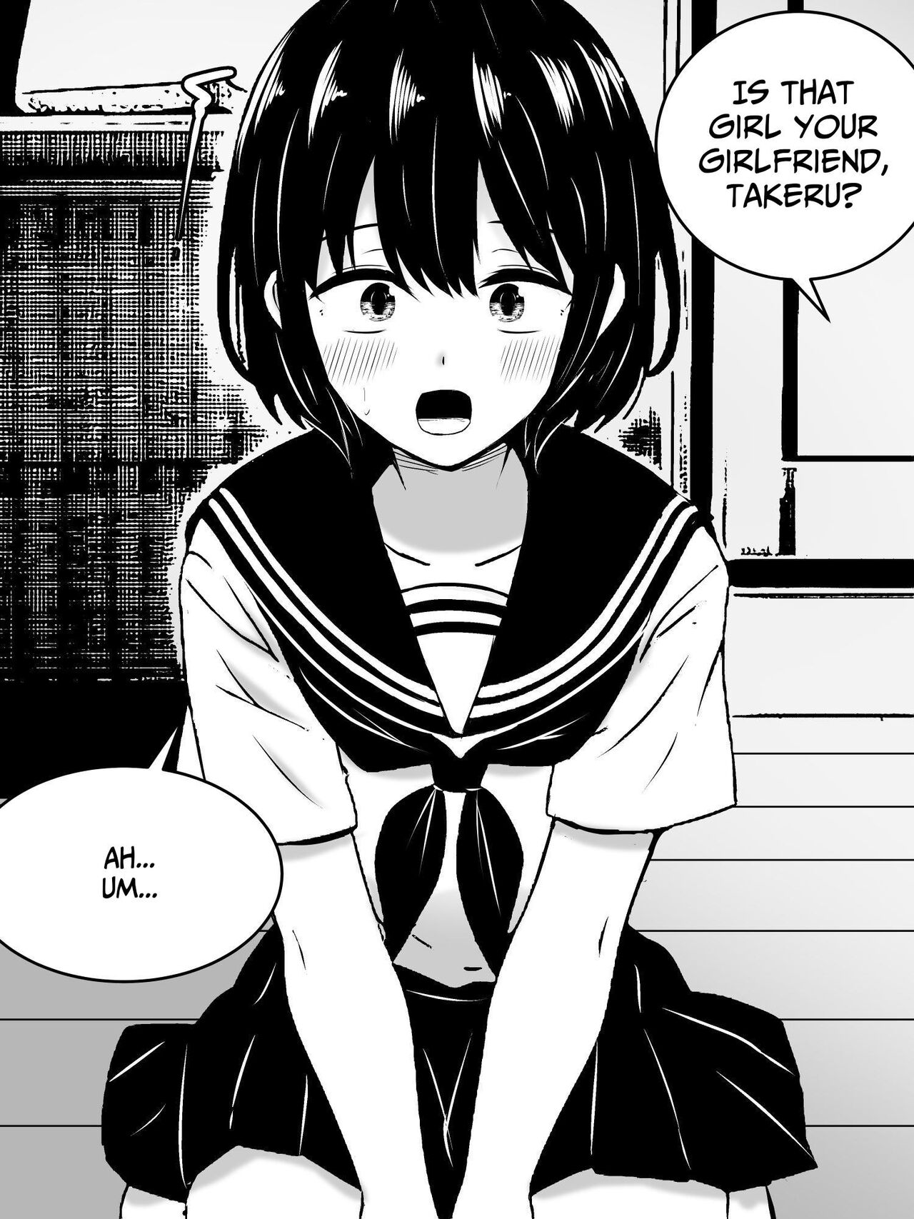 [Sazameki Dori (Sazameki)]Ore no Jiman no Kanojo ga, Chinchin Dekai Ore no Nee-chan ni Netorareta!? | My Amazing Girlfriend Was Cucked From Me By My Big Dick Sister!?[English] [Kusanuu] Page 9