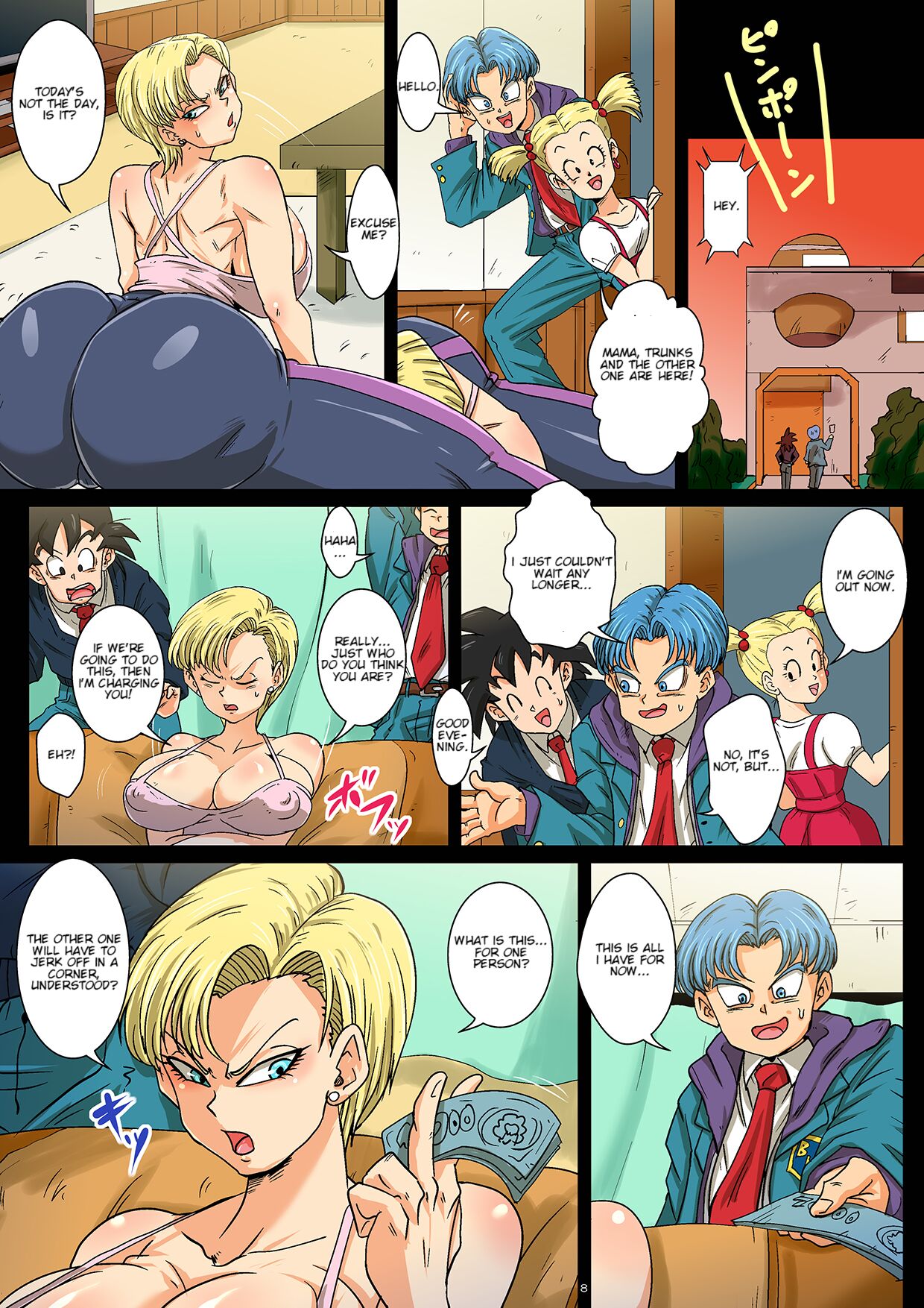 [Yuzuponz (Rikka Kai]Hokago wa 18-gou Sanchi de Sex Sammai | Having SEX at No.18-san's House After School(Dragon Ball Super) [English] [greengrasstree] [Digital] Page 8