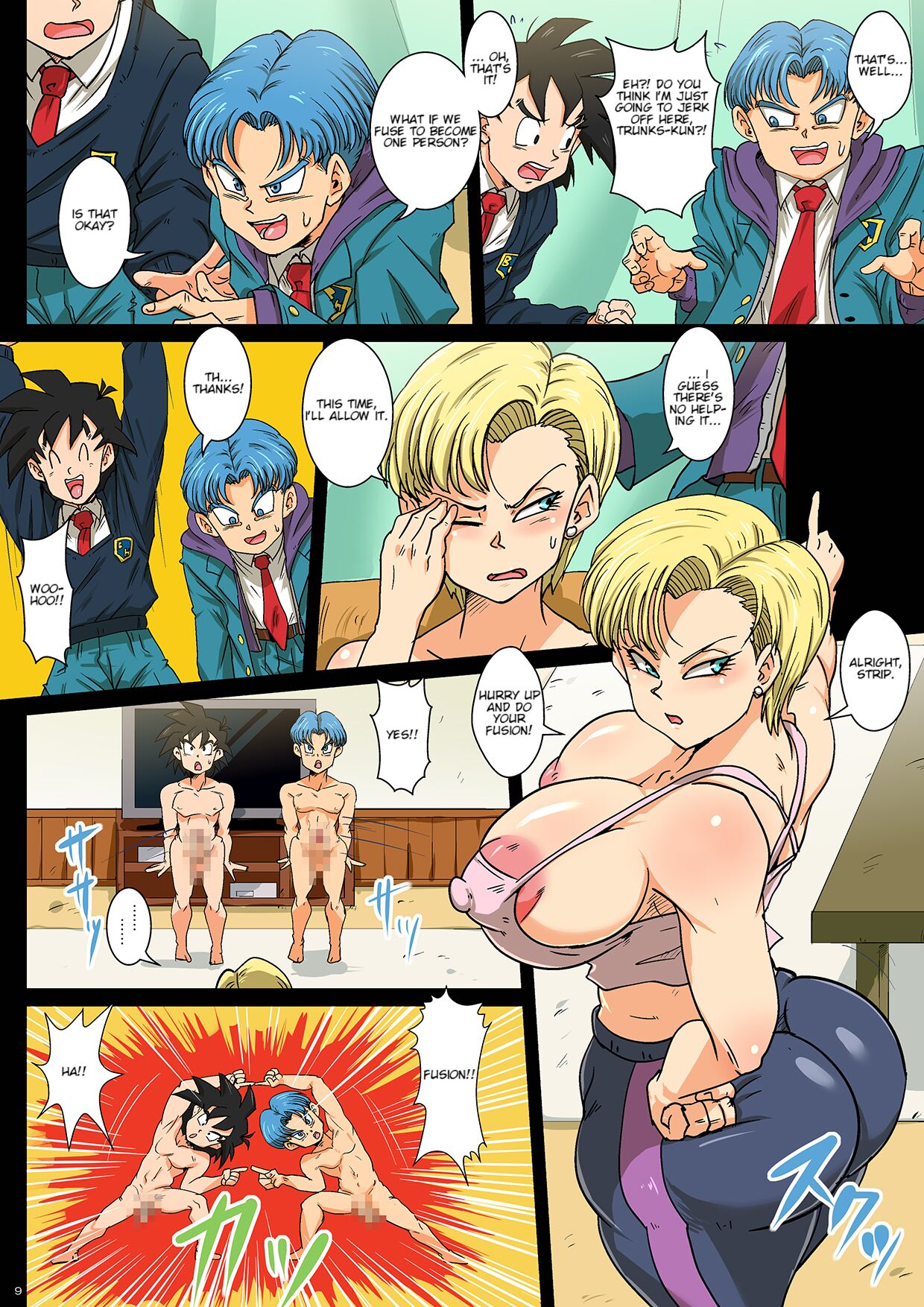 [Yuzuponz (Rikka Kai]Hokago wa 18-gou Sanchi de Sex Sammai | Having SEX at No.18-san's House After School(Dragon Ball Super) [English] [greengrasstree] [Digital] Page 9