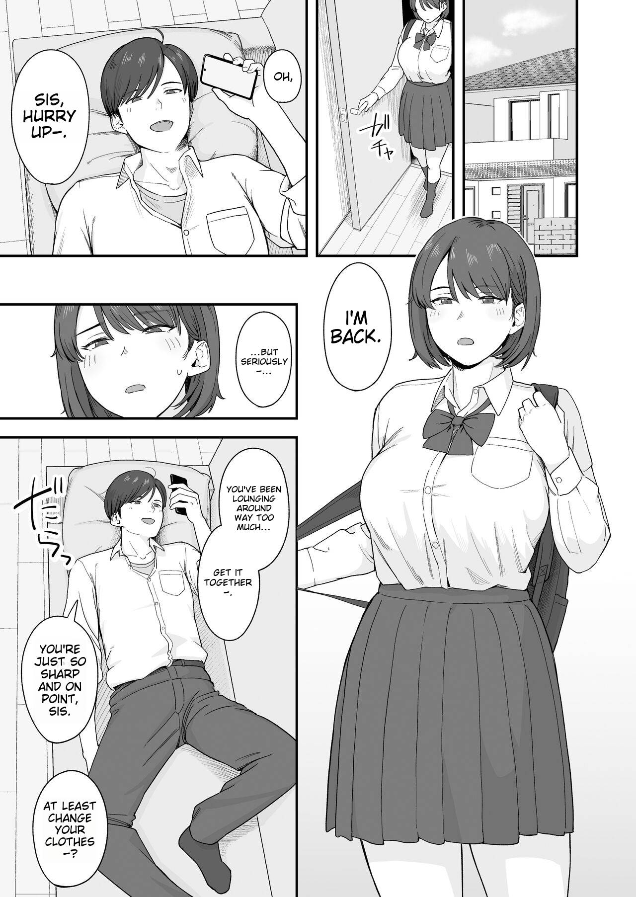 [Natsuzo]Benkyou ni Shuuchuu shitai Muttsuri na Ane wa, Karada no Aishou Bacchiri na Otouto no Sasoi o Kotowarenai | A sulky older sister who wants to concentrate on her studies can't resist the lure of her Physically Perfect Younger Brother[English] Page 2