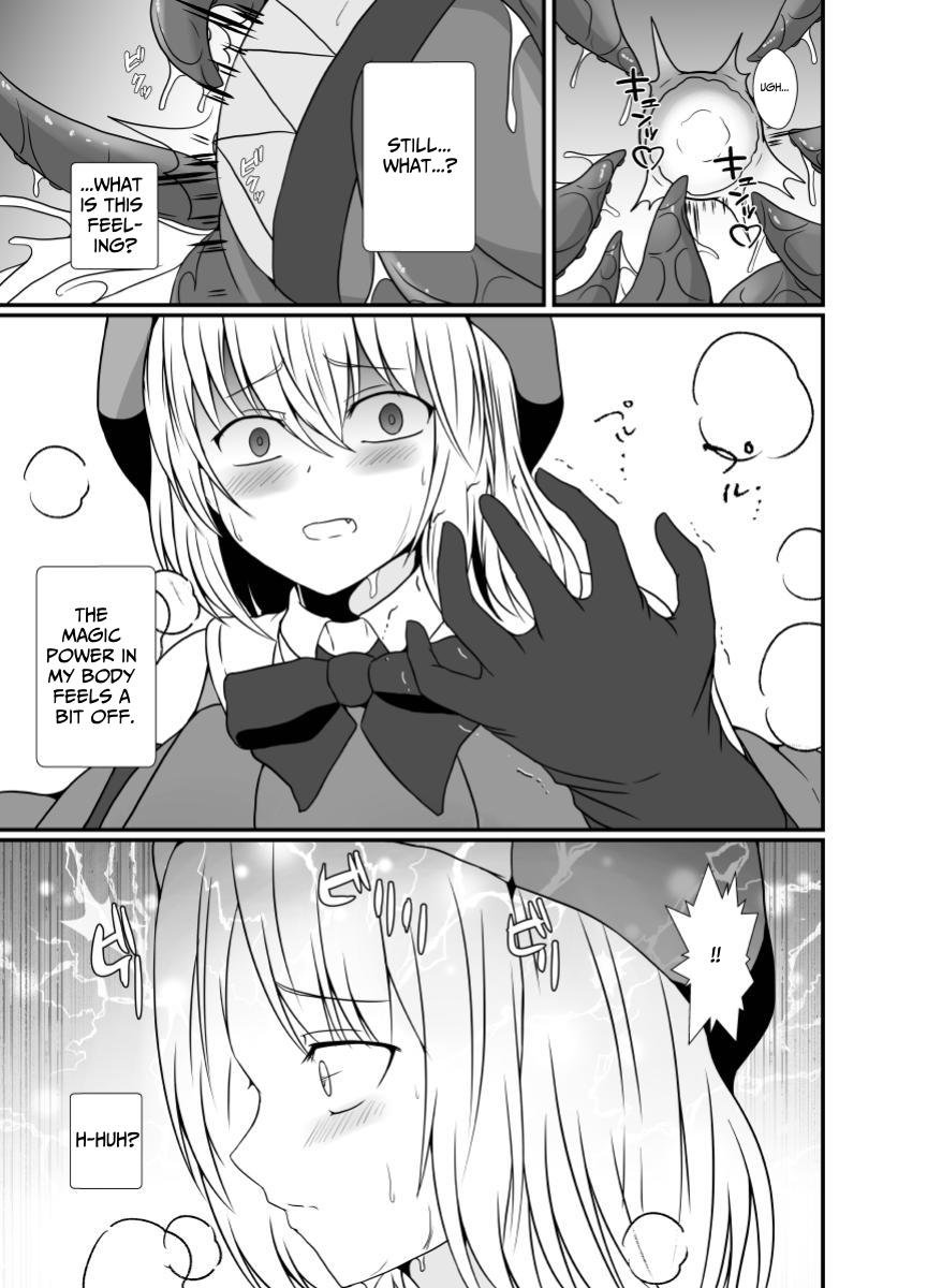 [Hyoui no Jikan (Shimakawa)]Mesugaki Mahou Shoujo wa Daikkirai na Zako Youma ni Karada o Torikomareta node Kankaku Shadan no Mahou o Tsukatte Asa made Taeru | Magical Girl Caught By A Loathsome Monster Uses Sens...[English] [GGY Translations] Page 34