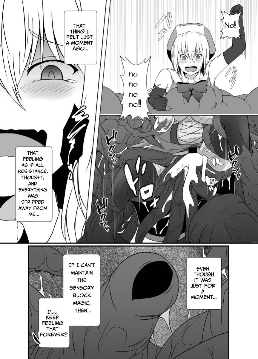 [Hyoui no Jikan (Shimakawa)]Mesugaki Mahou Shoujo wa Daikkirai na Zako Youma ni Karada o Torikomareta node Kankaku Shadan no Mahou o Tsukatte Asa made Taeru | Magical Girl Caught By A Loathsome Monster Uses Sens...[English] [GGY Translations] Page 39