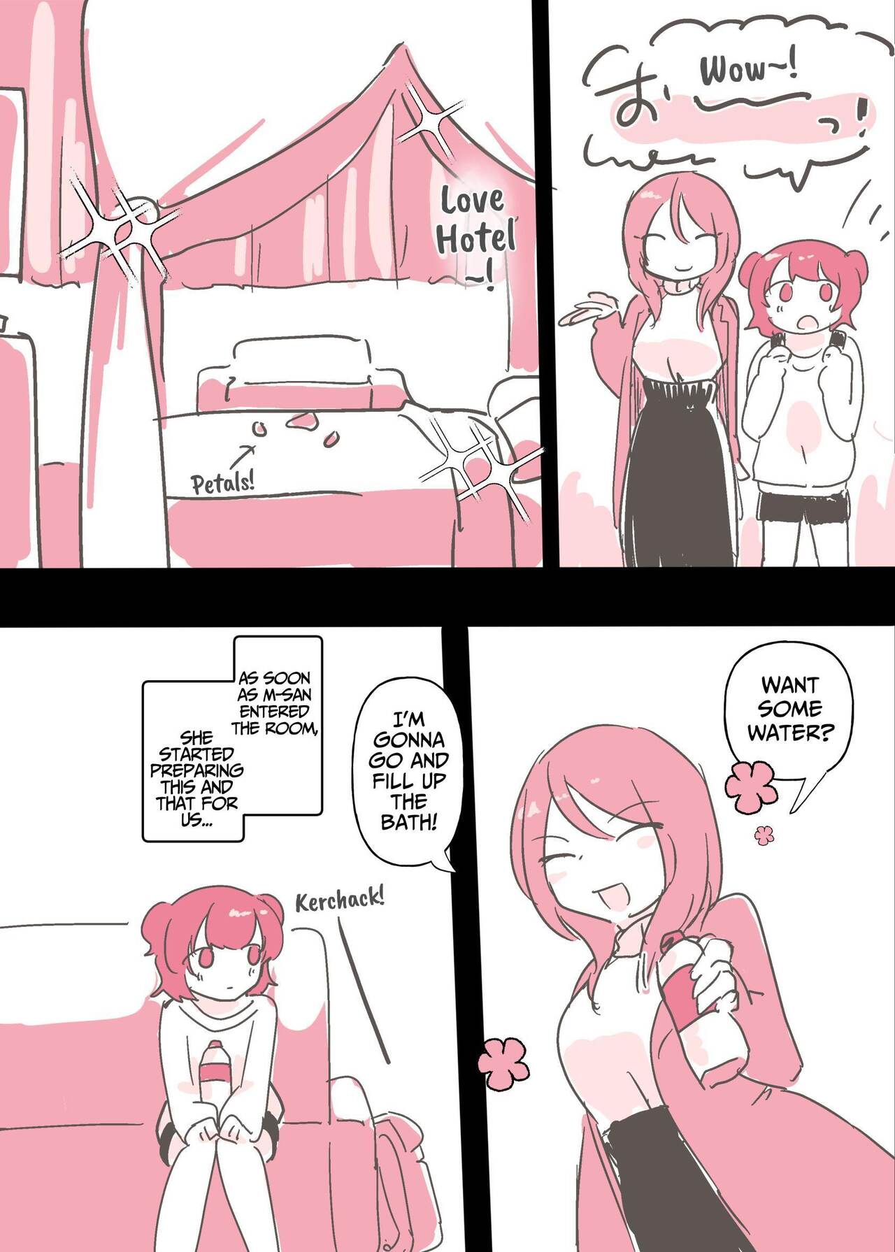 [Amai Shoujo Koubou (Amai Meiden)]Psycho Les Senpai ga 1000-bon Ureta Kinen ni Les Fuuzoku ni Itte Kimashita Repo | Psycho Lesbian Senpai Sold 1000 Copies Memorial Lesbian Brothel Experience Report[English] [Kusanuu] Page 16