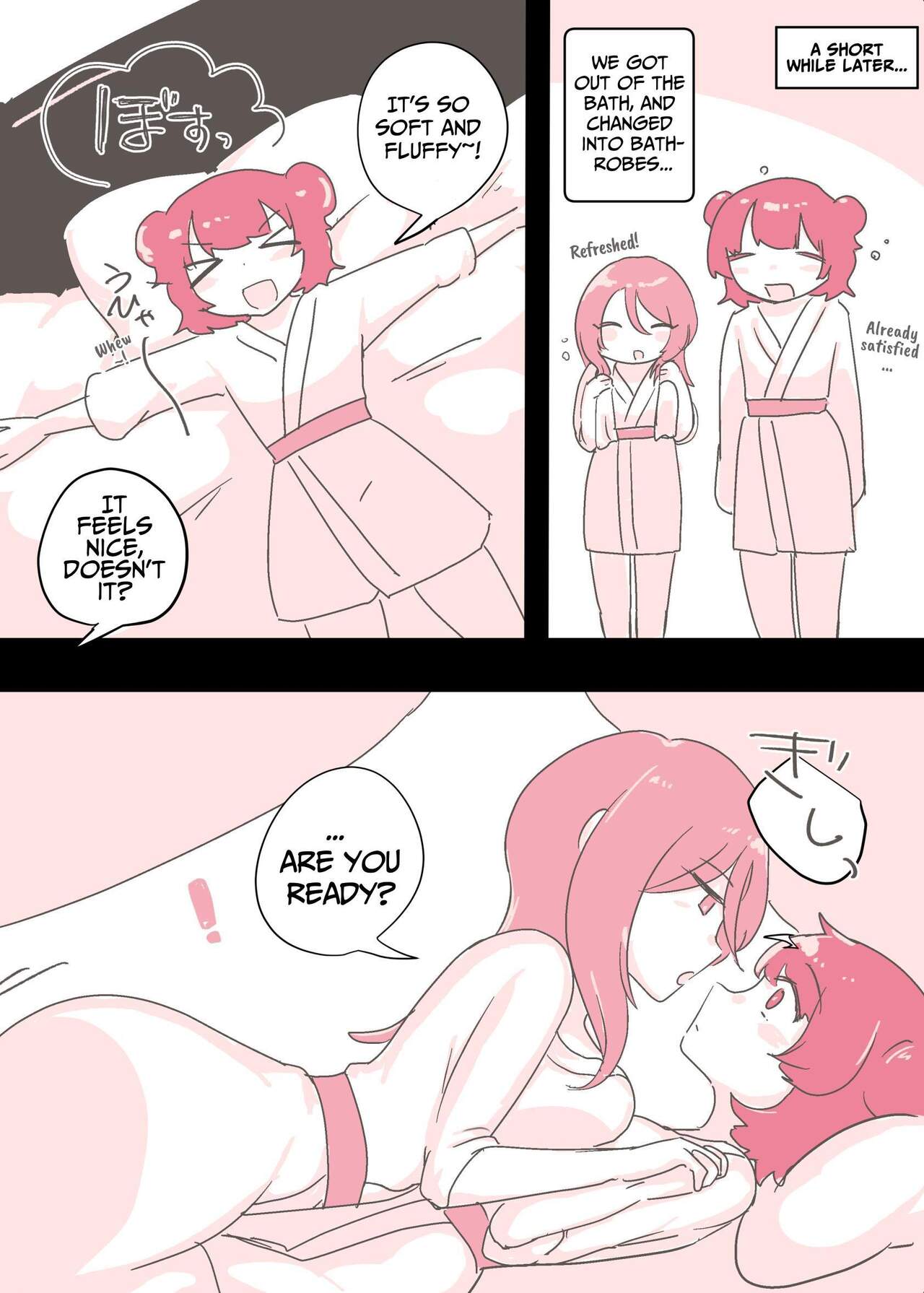 [Amai Shoujo Koubou (Amai Meiden)]Psycho Les Senpai ga 1000-bon Ureta Kinen ni Les Fuuzoku ni Itte Kimashita Repo | Psycho Lesbian Senpai Sold 1000 Copies Memorial Lesbian Brothel Experience Report[English] [Kusanuu] Page 24