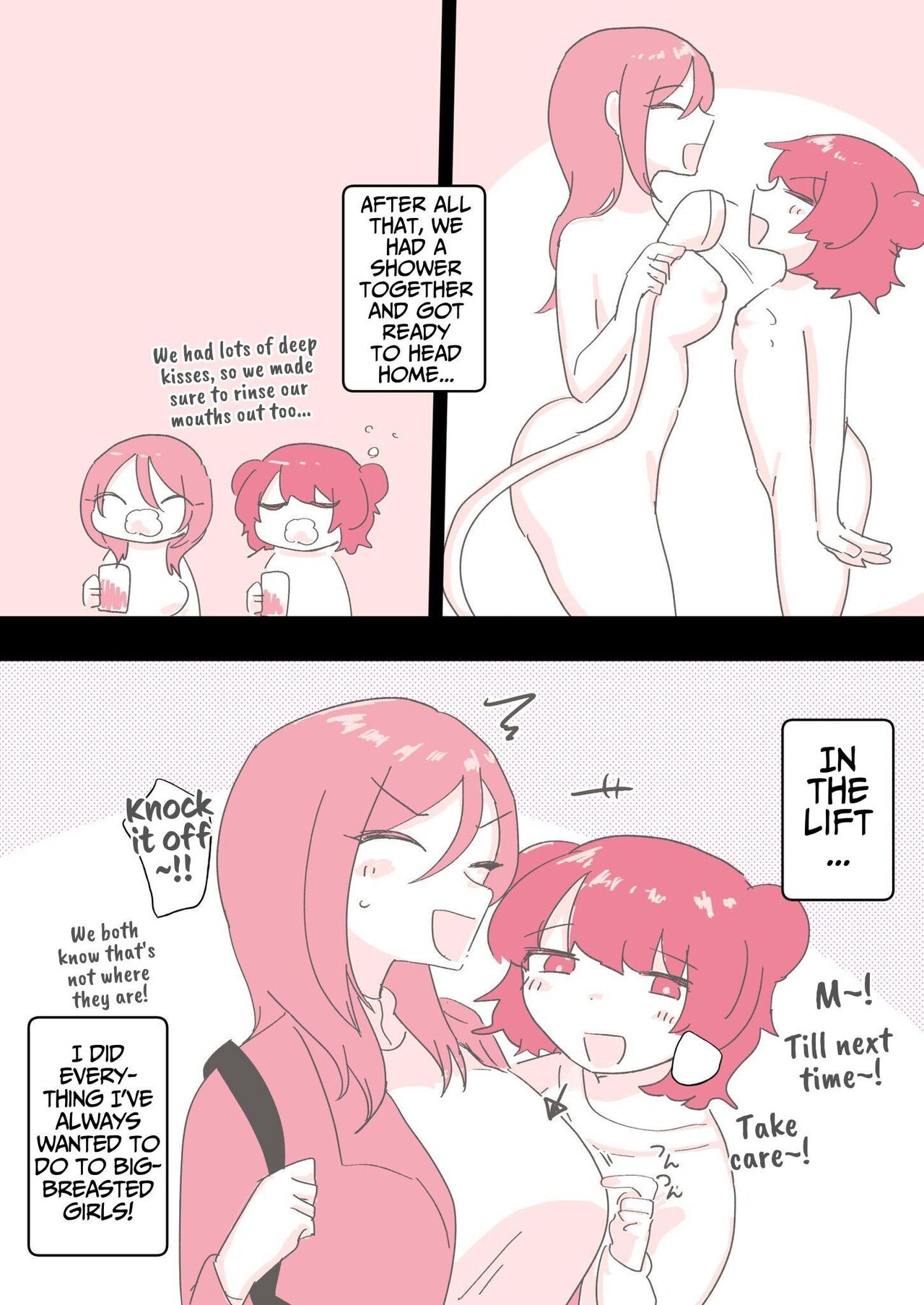 [Amai Shoujo Koubou (Amai Meiden)]Psycho Les Senpai ga 1000-bon Ureta Kinen ni Les Fuuzoku ni Itte Kimashita Repo | Psycho Lesbian Senpai Sold 1000 Copies Memorial Lesbian Brothel Experience Report[English] [Kusanuu] Page 42