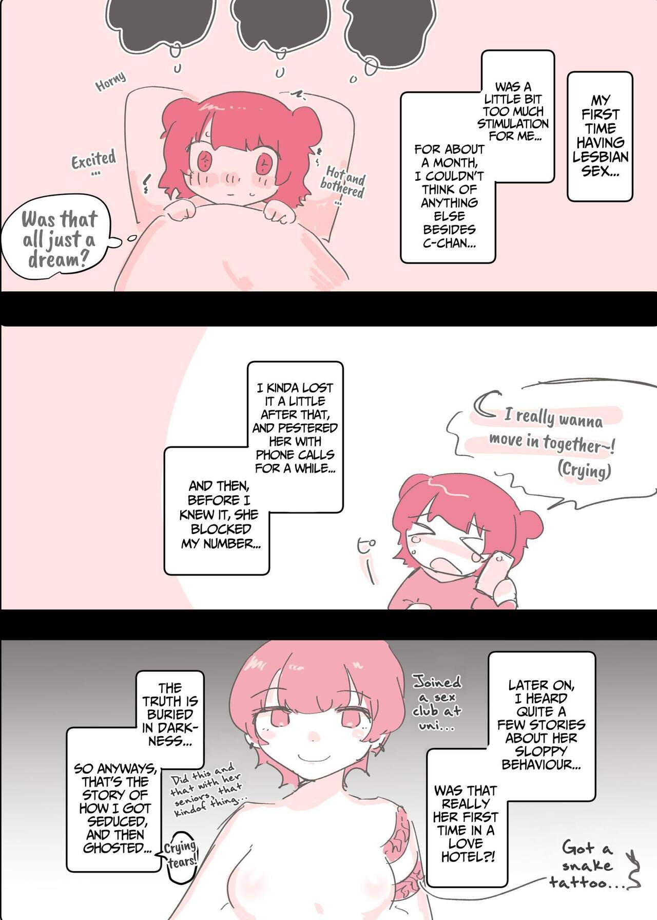 [Amai Shoujo Koubou (Amai Meiden)]Psycho Les Senpai ga 1000-bon Ureta Kinen ni Les Fuuzoku ni Itte Kimashita Repo | Psycho Lesbian Senpai Sold 1000 Copies Memorial Lesbian Brothel Experience Report[English] [Kusanuu] Page 55