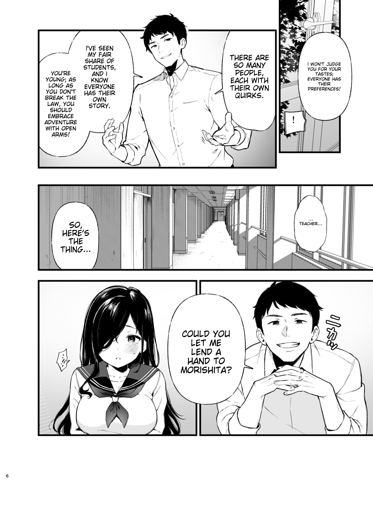 [Nanameno (Osomatsu)]Morishita Shirabe wa Miraretai![English] [Digital] Page 5