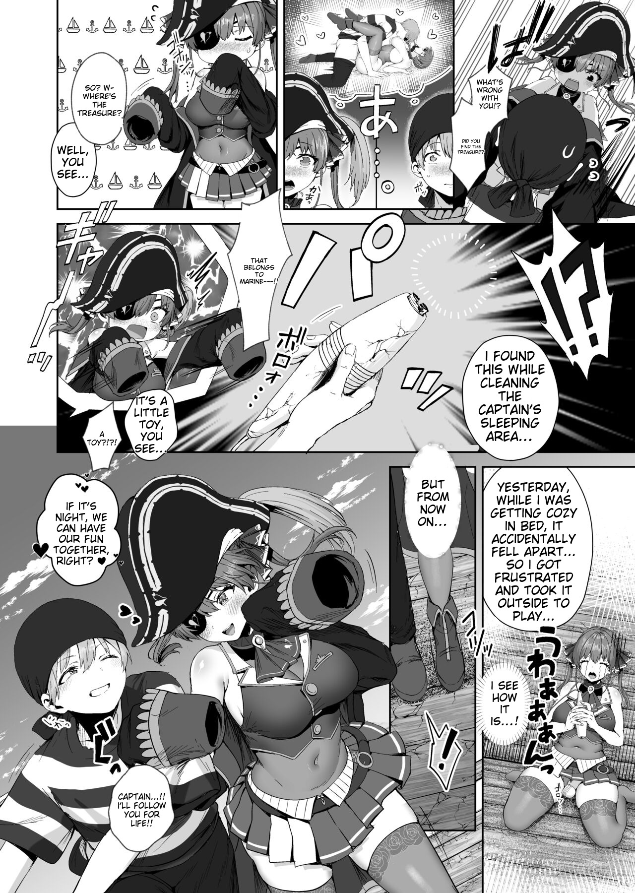 [Tabibitto (Tabiguchi Kouji)]Marine Senchou to Hajimete no Yoru - First night with Captain Marine[English] (Houshou Marine) Page 25