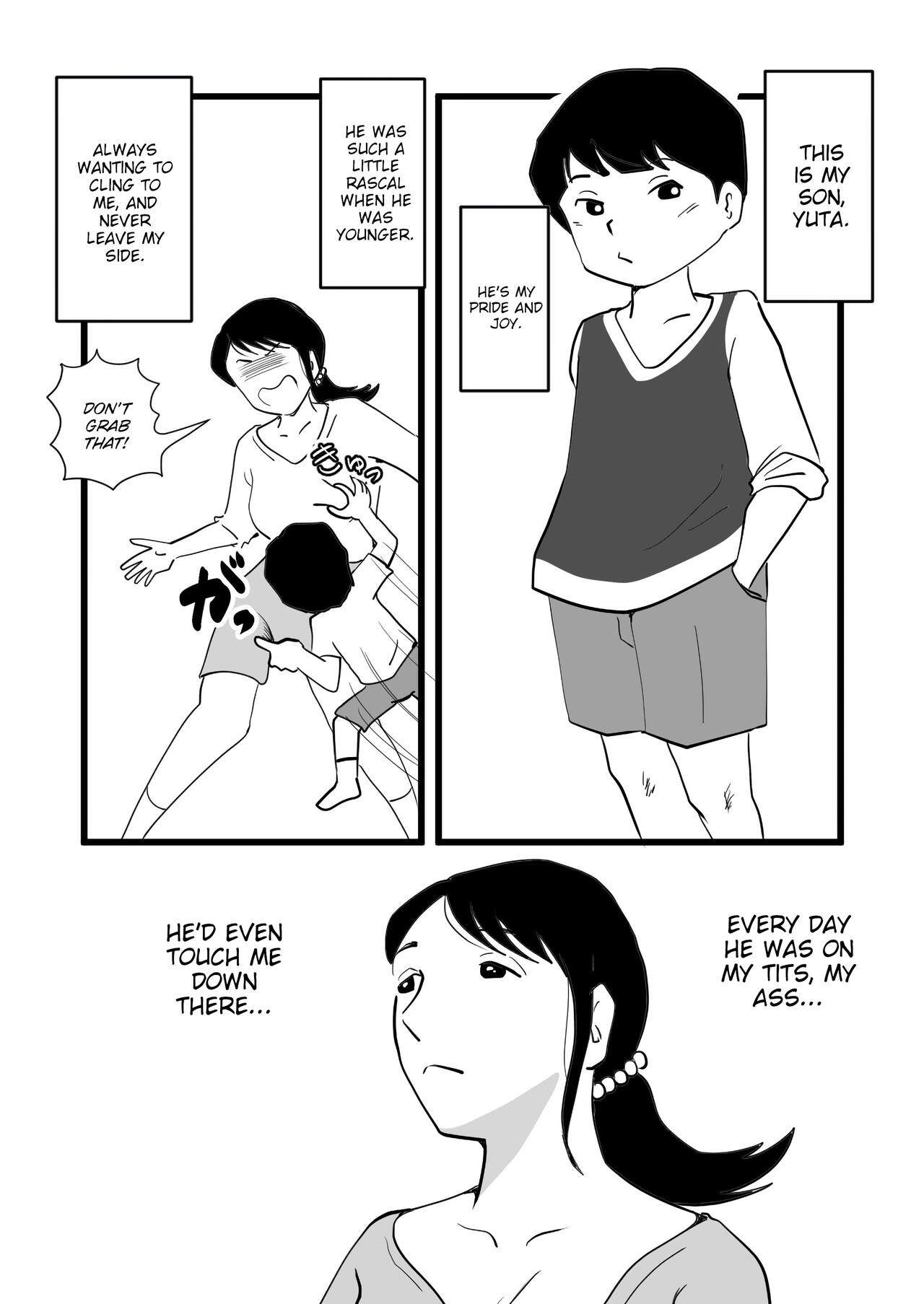 [Momoziri Hustle Dou]Zetsurin Mama no Narumi-san to Hentai Musuko | Narumi the insatiable mother, and her perverted son[English] {WitzMacher} Page 4