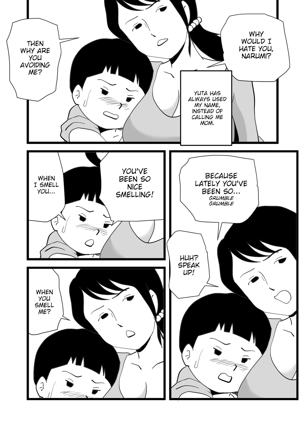 [Momoziri Hustle Dou]Zetsurin Mama no Narumi-san to Hentai Musuko | Narumi the insatiable mother, and her perverted son[English] {WitzMacher} Page 9