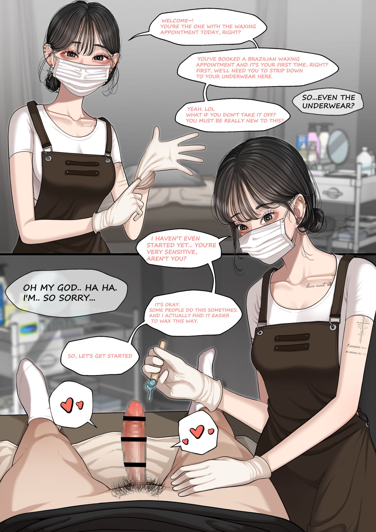 [OnThe]K GIRL Series - At The Waxing Shop Page 1