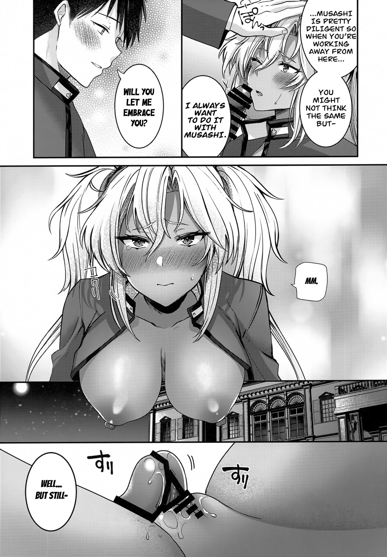 (C102) [Marosaan (Yunamaro)]Musashi-san no Yoru Jijou Hitoribocchi no Yoru Hen | Musashi's Nightly Affairs -The Night Alone-(Kantai Collection -KanColle-) [English] [CarlJPTL] Page 52