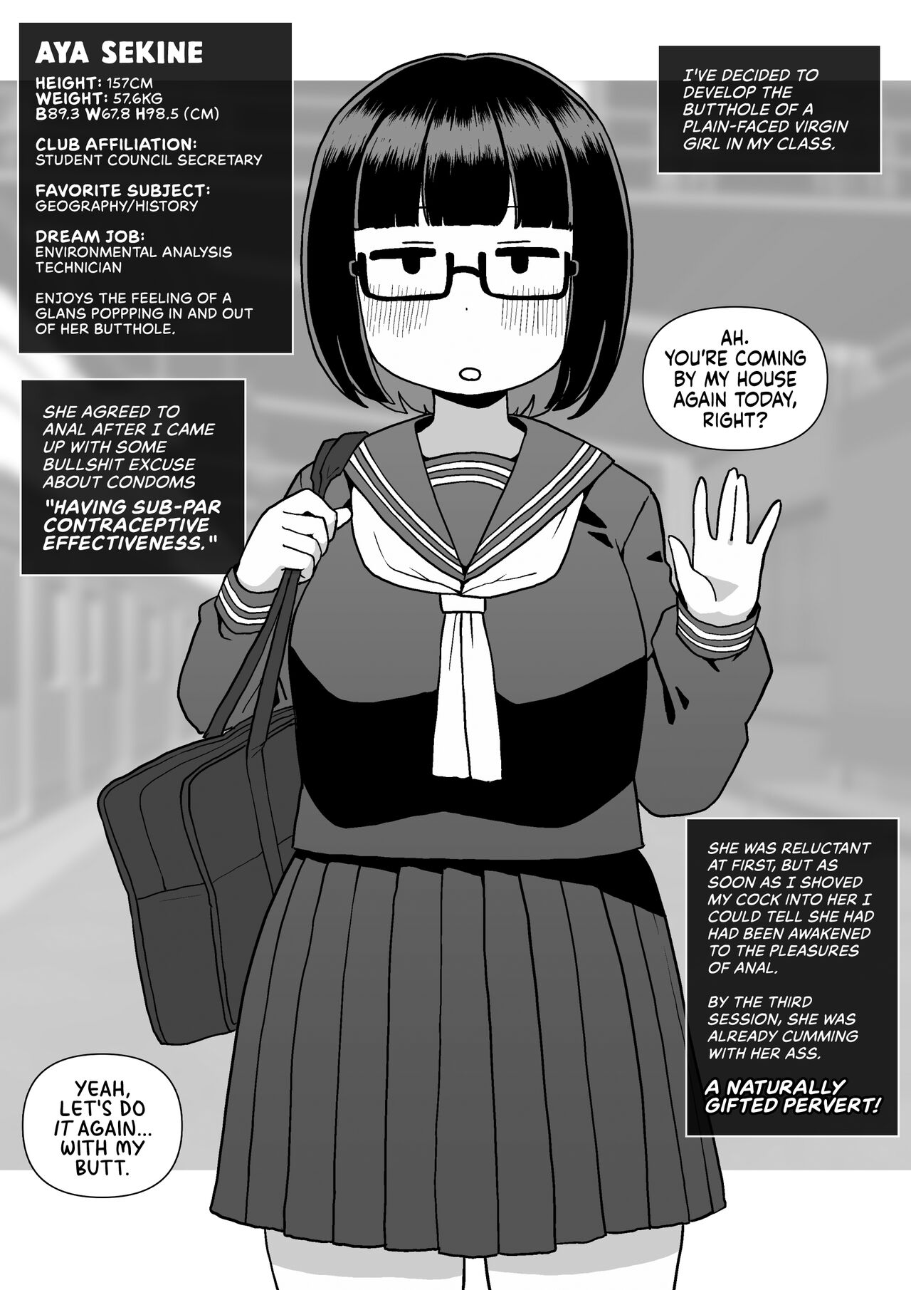 [Surudoiman no Irutokoro (Norihito)]Mob-gao Doukyuusei o Shojo no Mama Anal Kaihatsu shita Hanashi | Anal development of my plain-faced virgin classmates[English] [head empty + Wiimouto] Page 2