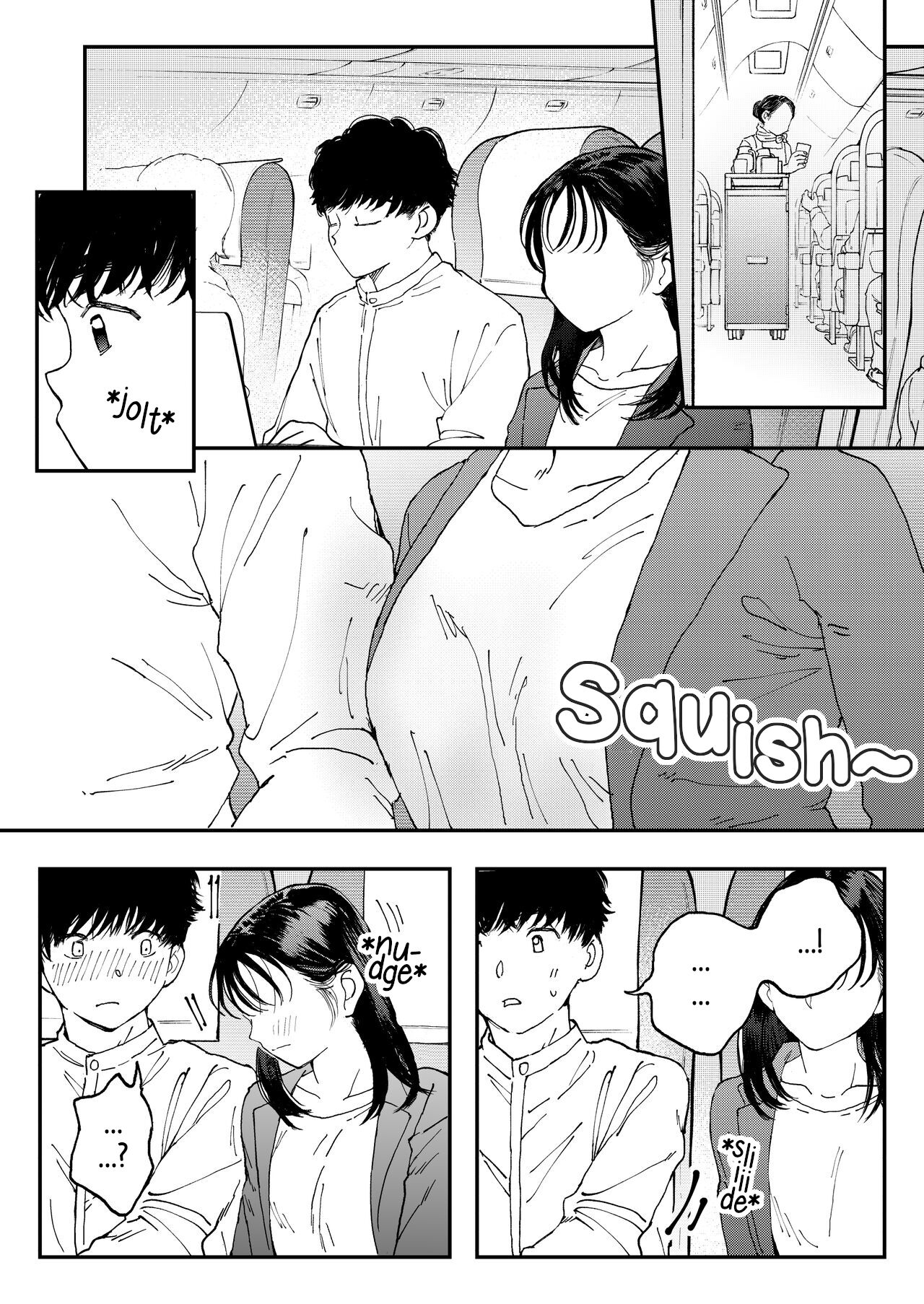 [Denbu Momo]Muramura OL-san wa Hikouki no Naka demo Seiyoku o Mitashitai | Horny OL-san, even on an Airplane, Wants To Satisfy Her Sexual Desires[English] [Digital] Page 13
