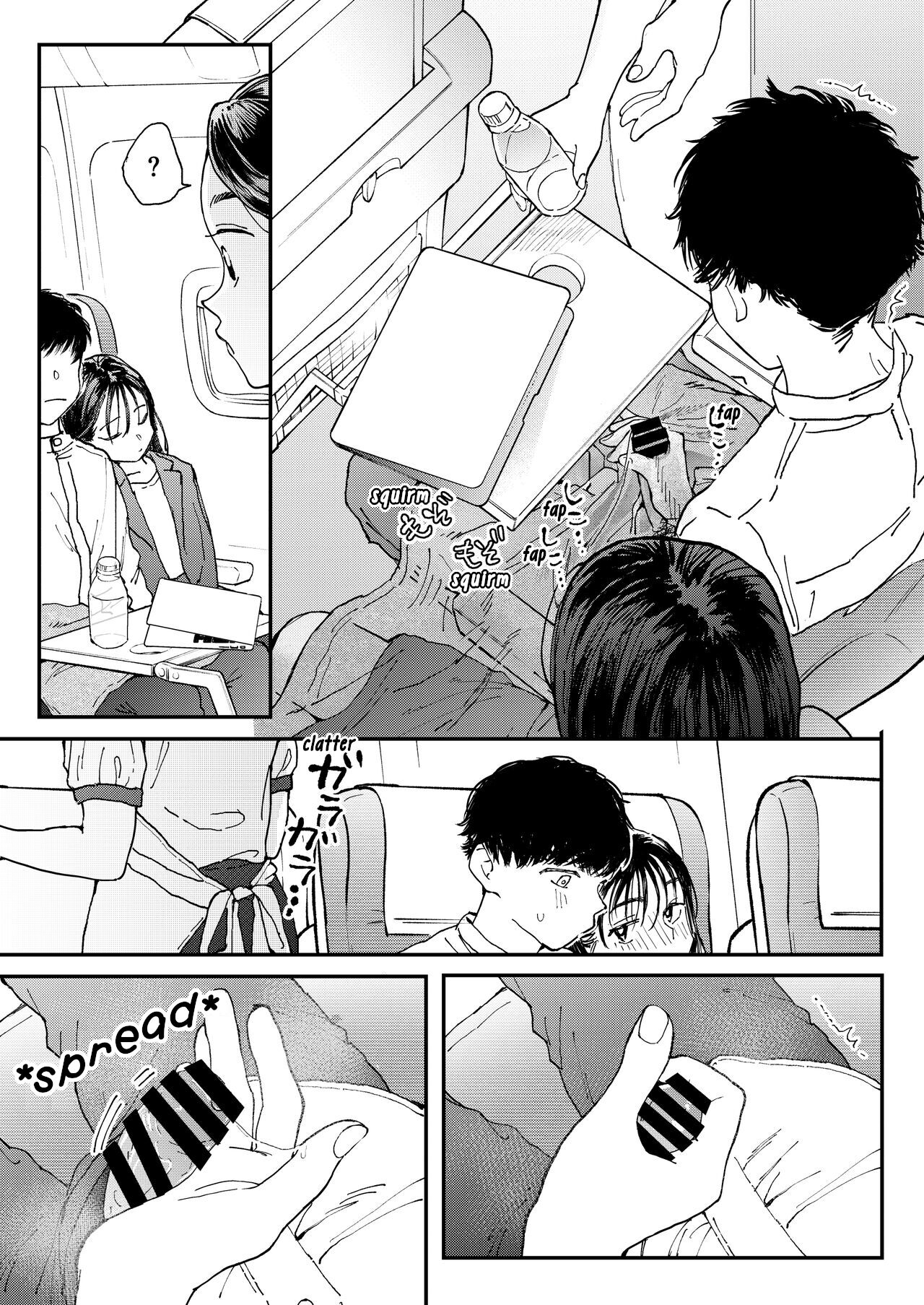 [Denbu Momo]Muramura OL-san wa Hikouki no Naka demo Seiyoku o Mitashitai | Horny OL-san, even on an Airplane, Wants To Satisfy Her Sexual Desires[English] [Digital] Page 18