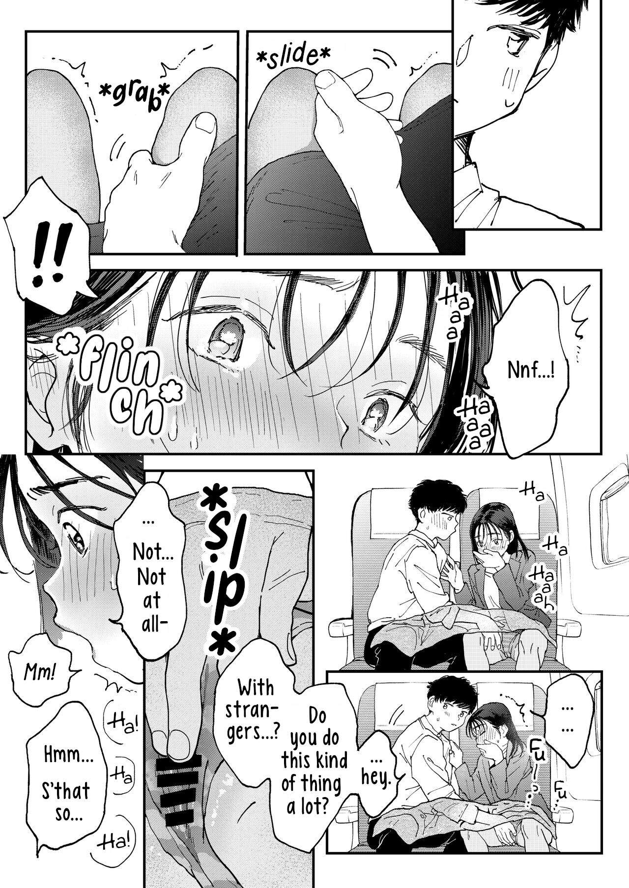 [Denbu Momo]Muramura OL-san wa Hikouki no Naka demo Seiyoku o Mitashitai | Horny OL-san, even on an Airplane, Wants To Satisfy Her Sexual Desires[English] [Digital] Page 20