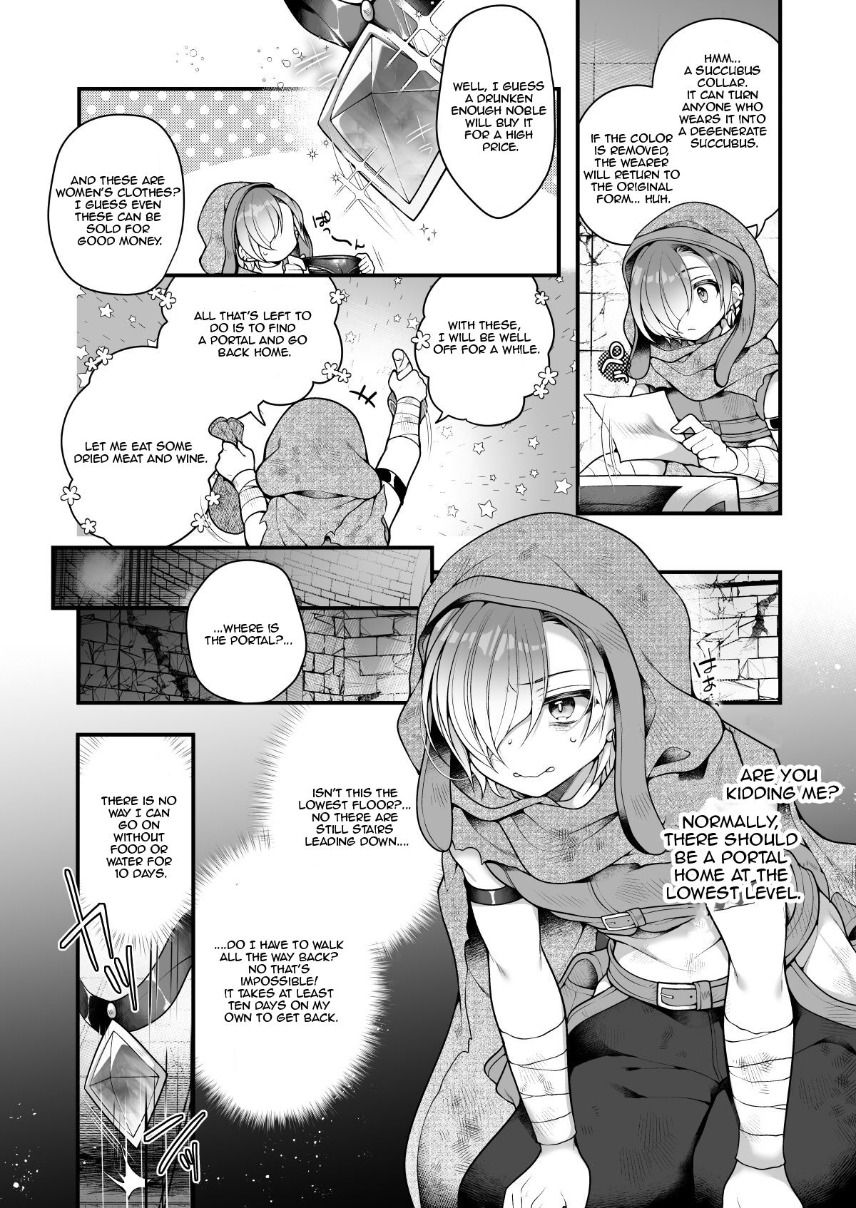 [Ue ni Aru Mikan (Reitou Mikan)]Succubus Shoku. ~Boukensha Ore, Meikyuu de Shokuryou ga Tsukita node Succubus ni Natte Kikan Shimasu~ | 	I, an Adventurer ran out of food in the dungeon, so I turned into a Succubus.[English] Page 6