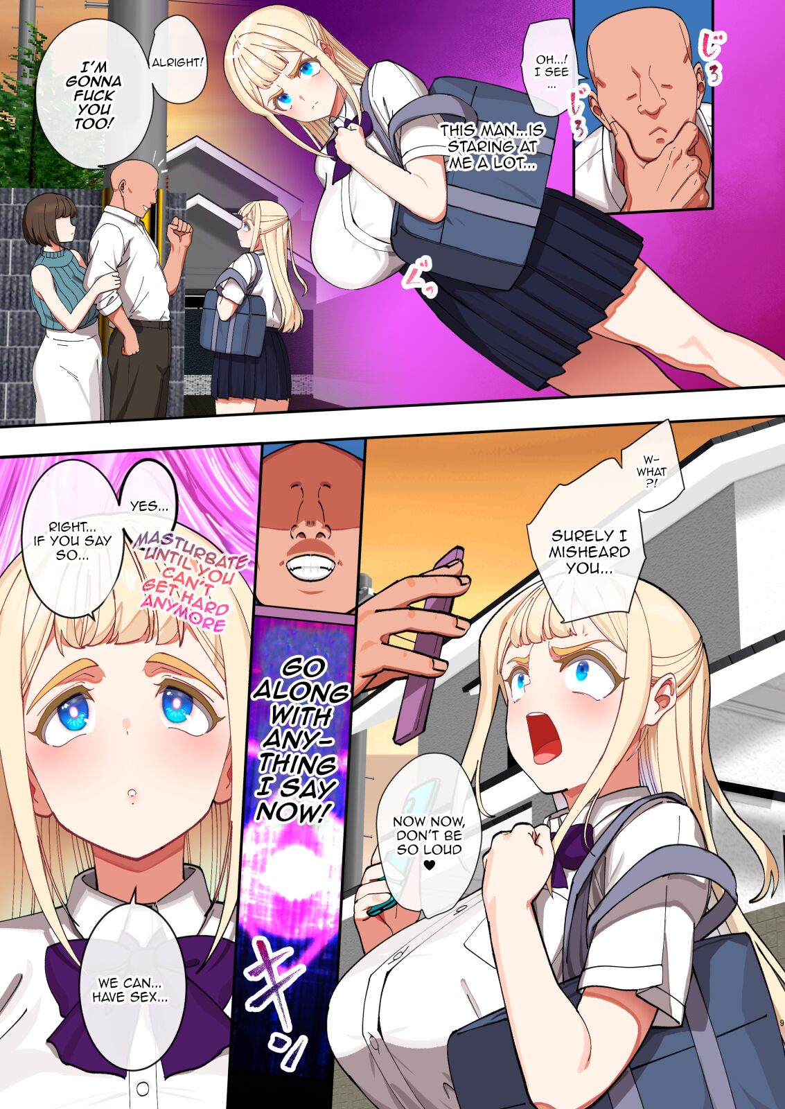 [Pettan Doujou (PettanP)]Saimin Ochi Kinpatsu Bakunyuu Seitokaichou wa Semen ga Daisuki | The Hypnotized Blonde Student Council President Loves Semen[English] {Doujins.com} [Digital] Page 8