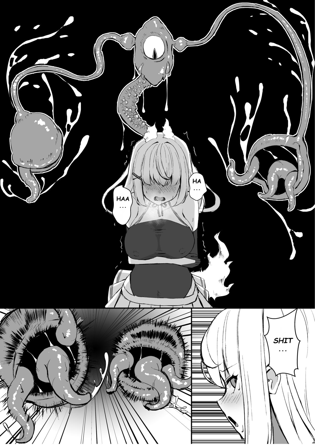 [Tamasushi (Shiratama)]Joukyuujutsushi ga Shokushu Suit de Youma ni Haika Sareru Hanashi | A High-ranked Exorcist Gets Defeated By An Apparition In A Tentacle Suit[English] [Fallen Games] Page 8