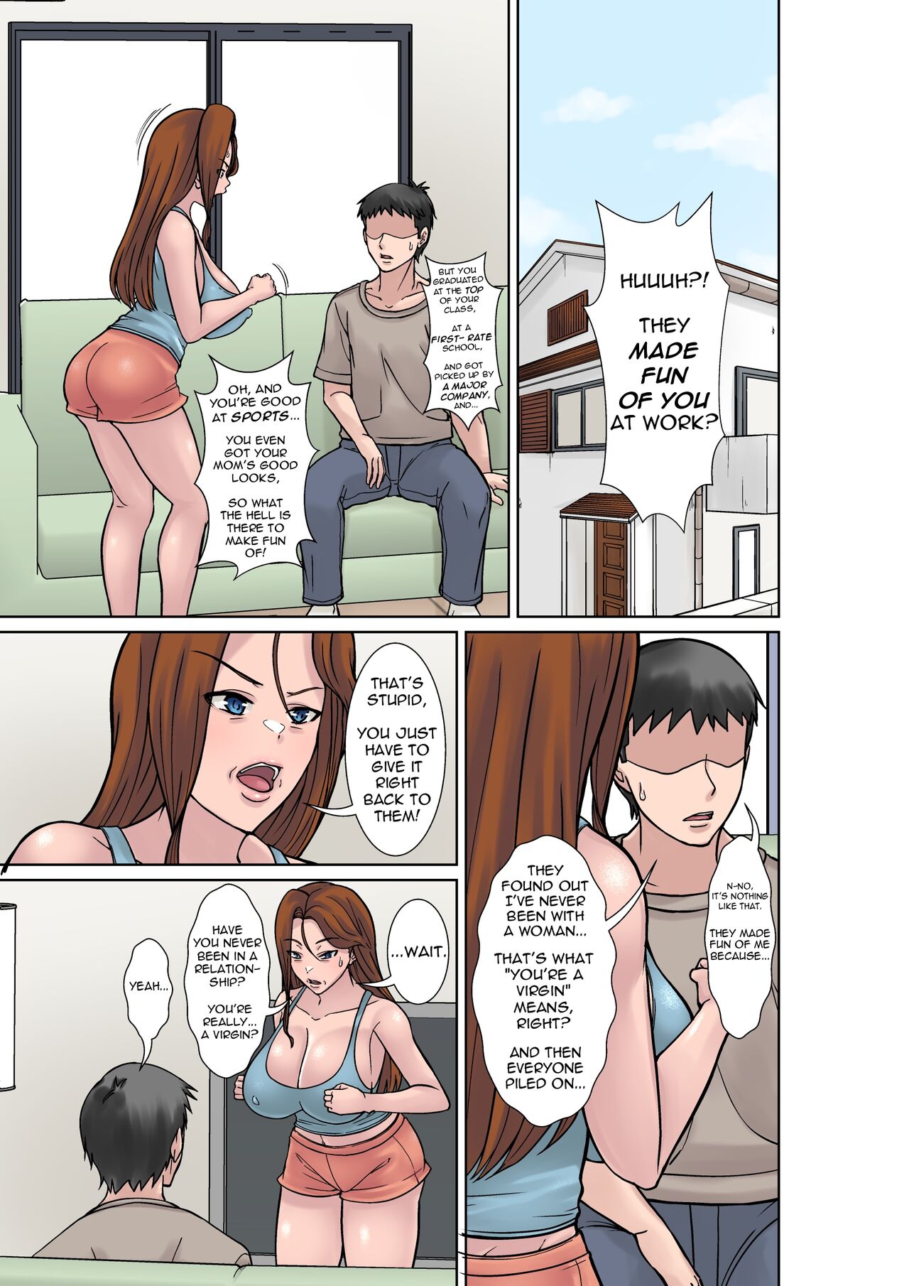 [Hoyoyodou]Moto Yan Mama ga Mizukara no Karada de Musuko Futari ni Hodokosu Seikyouiku! | An Ex-Delinquent Mom Gives Her Two Sons Some Sex Ed Using Her Own Body![English] [incogna777] Page 9