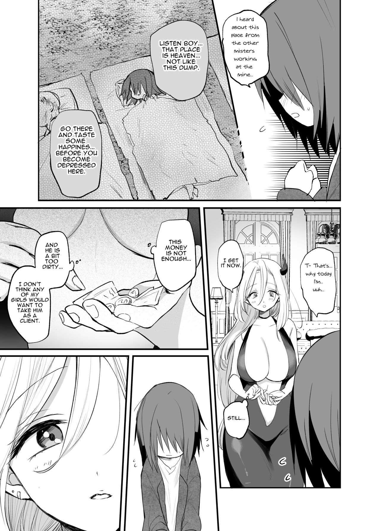 [Tetsukazuno ao (Emilio)]Kyonyuu Succubus ni Zenzaisan de Fudeoroshi o Tanonda Kekka...?[English] Page 5