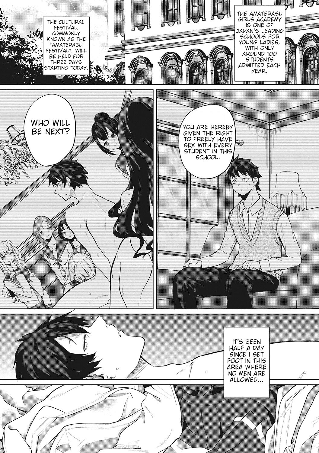 [Kurokawa Otogi]Amaterasu Jogakuin Bunkasai Ch. 2 | Amaterasu Girls' Academy Culture Festival Chapter 2(COMIC HOTMILK 2021-07) [English] [Digital] Page 1