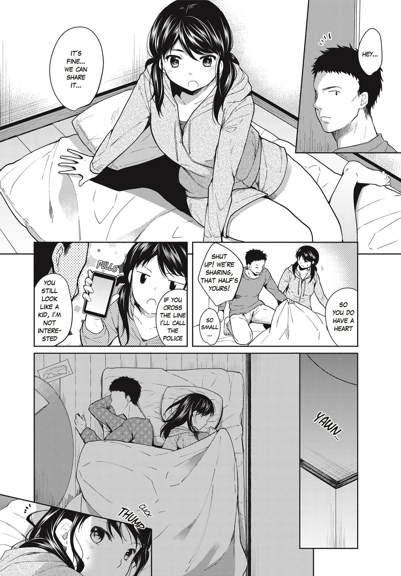 [Fumitsuki Sou]1 Room Apartment + Highschool Girl Suddenly Living Together? Close Contact!? First Sex!!? Ch.1-2[English] [Project-H] [Decensored] [Ongoing] Page 7