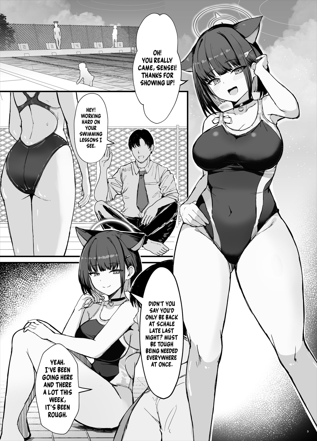 [Vivido (Kumasaku Tamizou)]Kazusa to Houkago Mizugi Ecchi | Fucking Kazusa in a Swimsuit After School(Blue Archive) [English] [Shiromaru] [Digital] Page 2