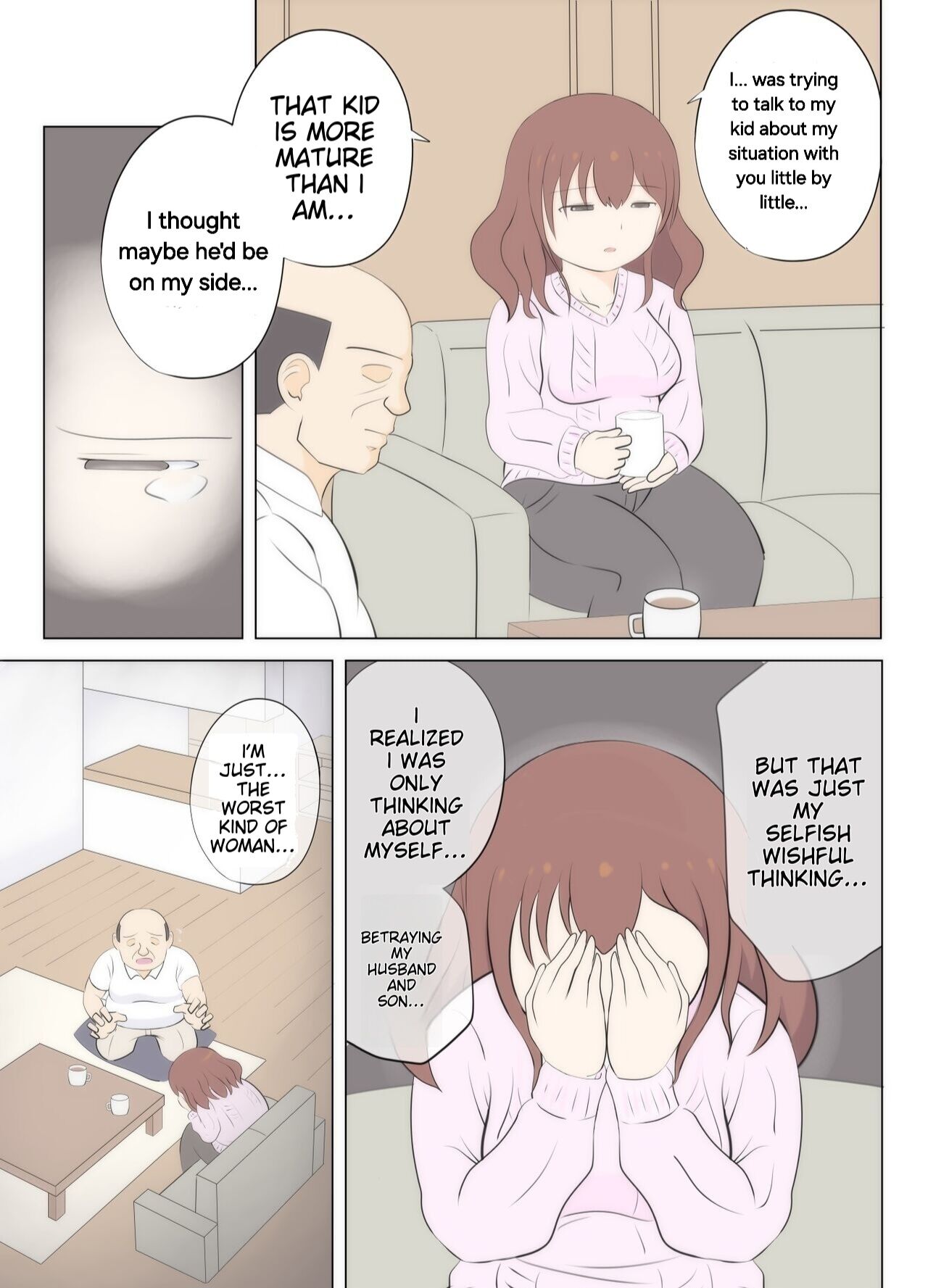 [South Otaya (Idogaya Hiroaki)]Haha no Hatsukoi wa Oji-san desu. 2 | Mom and Uncle's Affair, Chapter Two[English] Page 42