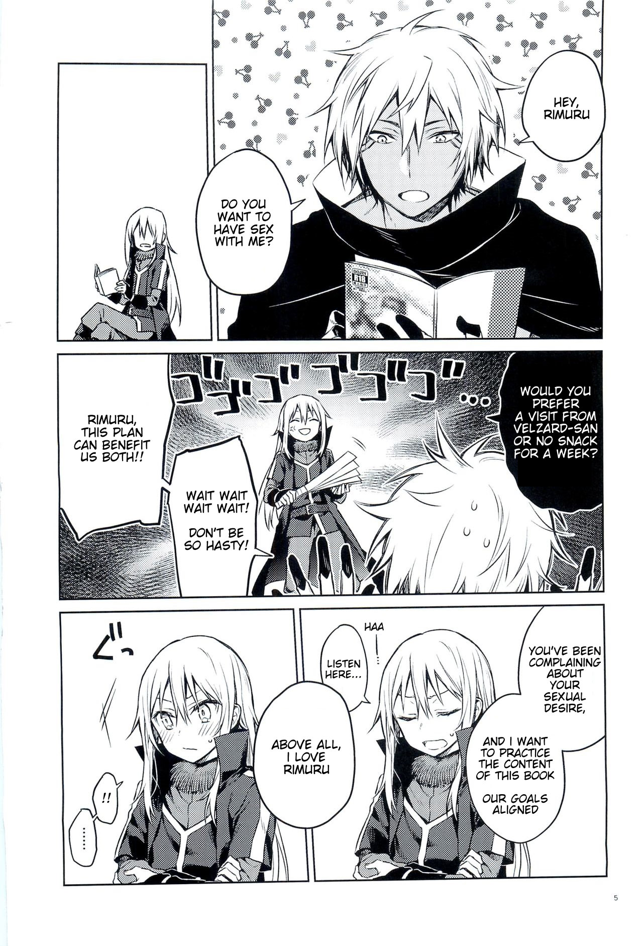 (to infinity) [Kuusou Kyuuka (Mikoto Kei)]Tokunou! Boufuu Maso | Especially Dense Tempest Magicules!(Tensei Shitara Slime datta Ken) [English] [Keksz] [Decensored] Page 4