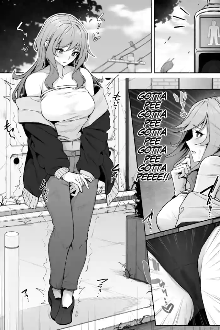 [Cocomachi]Ayauku Miraresou ni Naru Onee-san | Leaky Girl Almost Caught Peeing Outside[English]