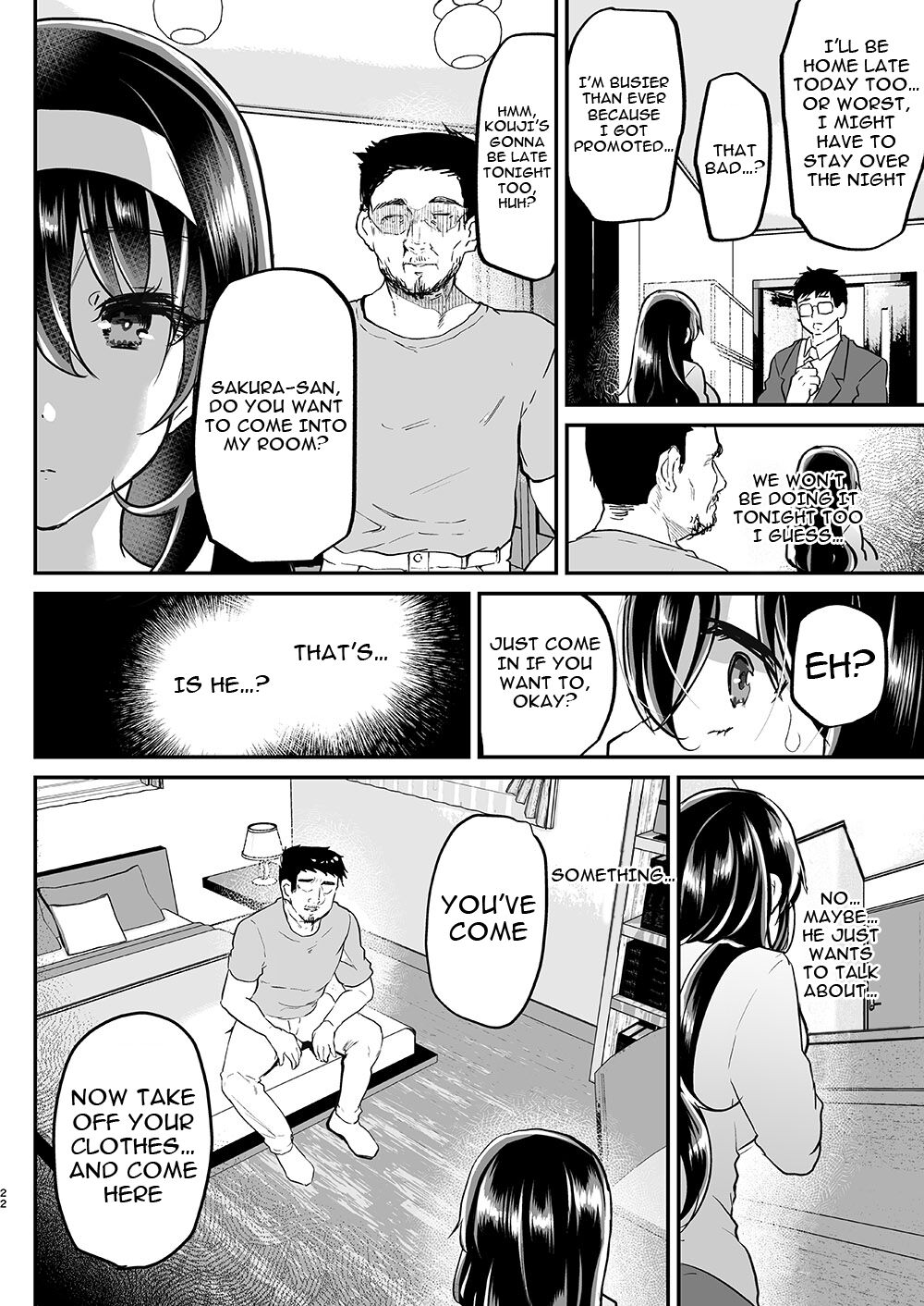 [Shimajiya (Shimaji)]Otto no Ie ~Gifu ni Nerawareta Niizuma Sakura~ |  My Husband's Household - Sakura, The Newlywed Wife Being Targeted By Her Father-In-Law[English] {Doujins.com} [Digital] Page 21