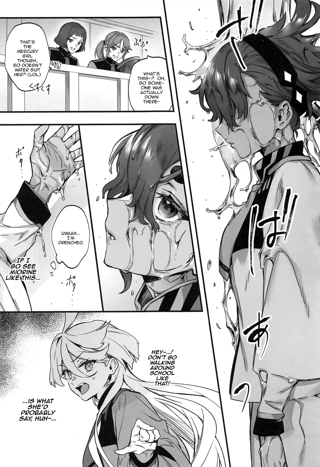 [Junjou Hedgehog (Kaguyuzu)]Mizu ni Nureta Kimi to | Beside You, Soaked In Water(Mobile Suit Gundam: The Witch from Mercury) [English] {Doujins.com} Page 4