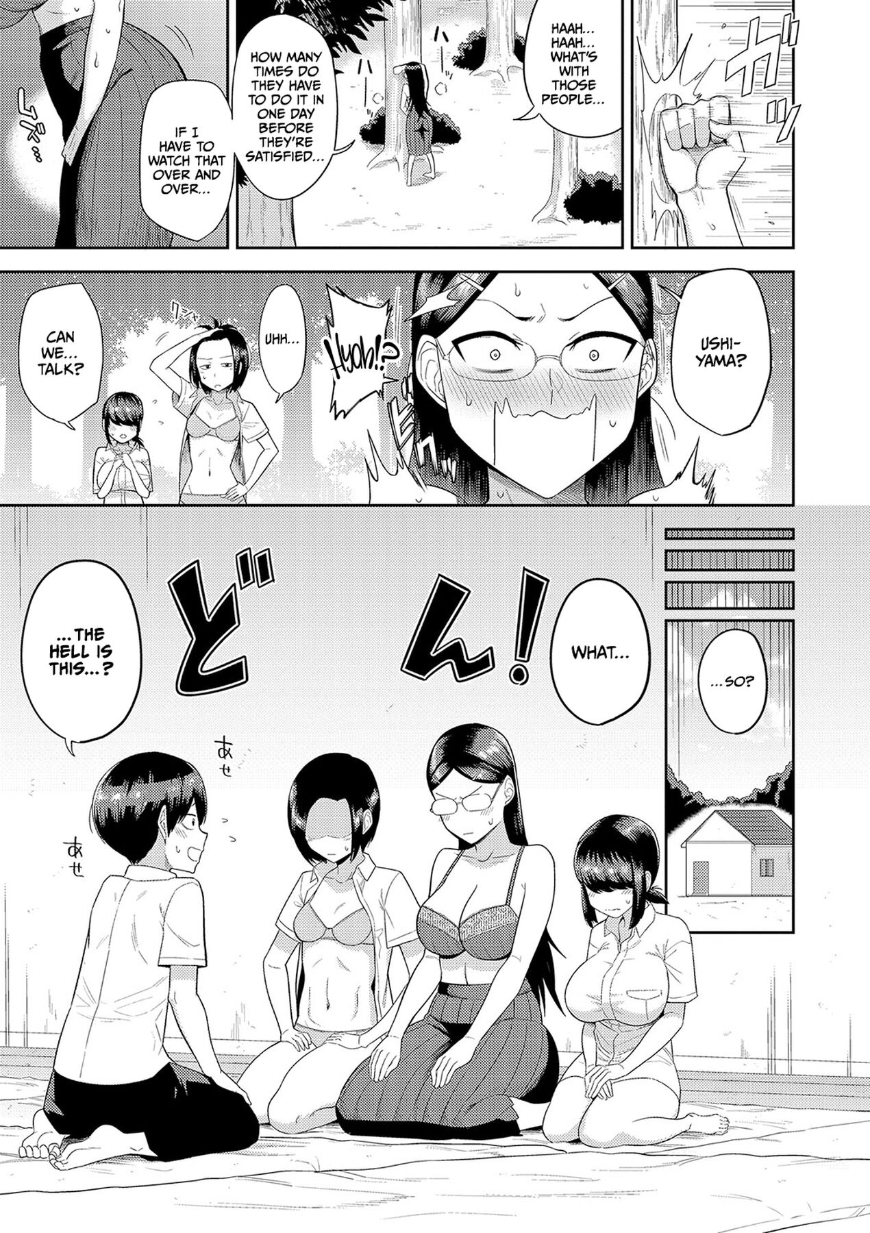 [Makosho]Mujintou de, SEX ni Kyoumi Shinshin na Dosukebe Inkya Joshi-tachi to Harem Life[English] [CulturedCommissions] [Decensored] [Digital] Page 54